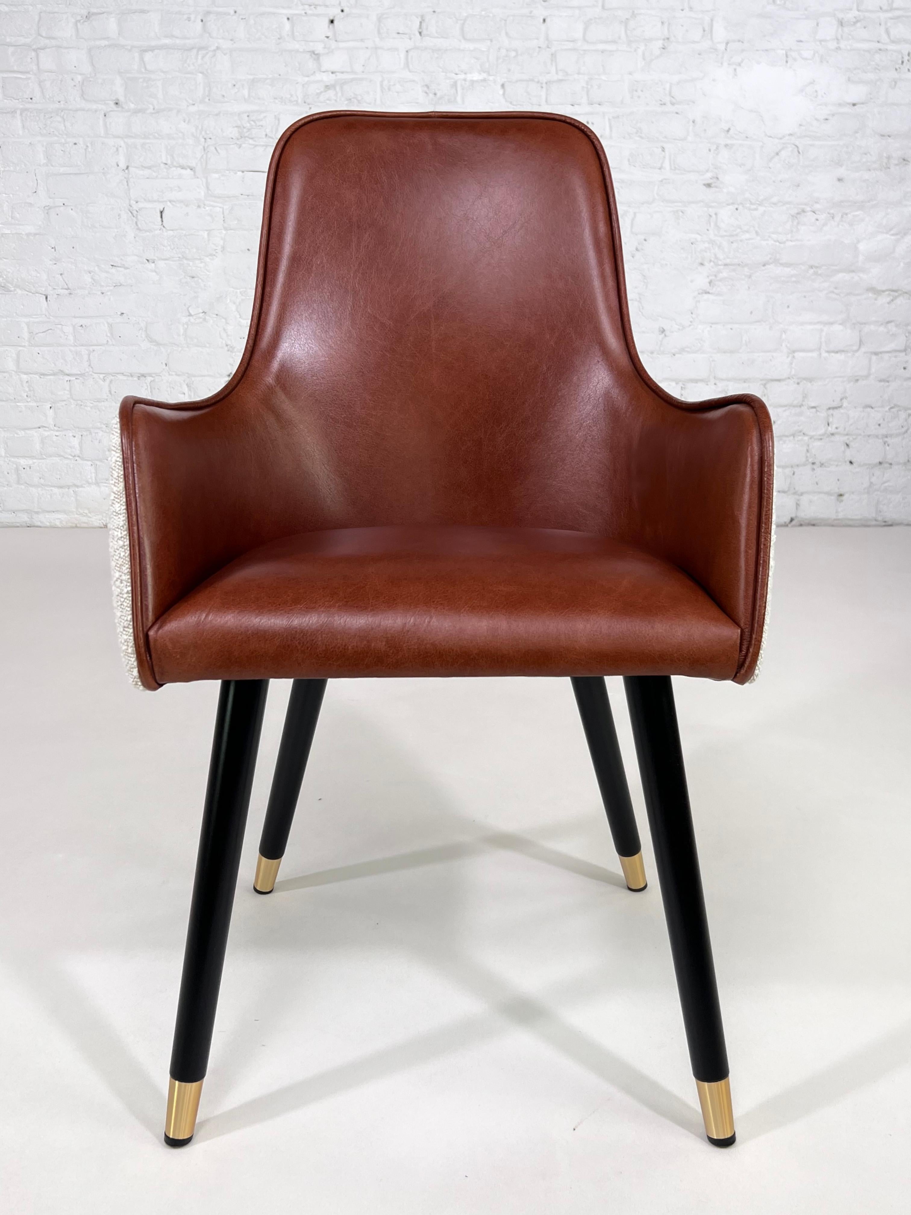 scandinavian design leather chair