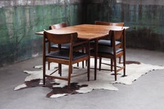 1960s MCM Drexel Kipp Stewart Attributed Walnut Table with Two Drop Leaves