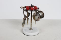 1960s MCM Italian Silver Plated Bar Caddy / Barware Accessories / Bar Tools