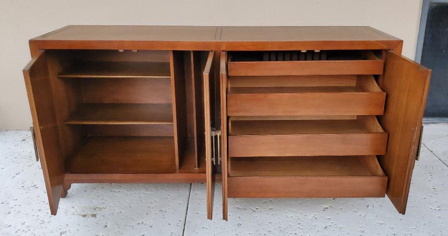 1960s MCM Walnut Buffet Sideboard Credenza by Heritage for JH Biggar Pasadena Ca 1