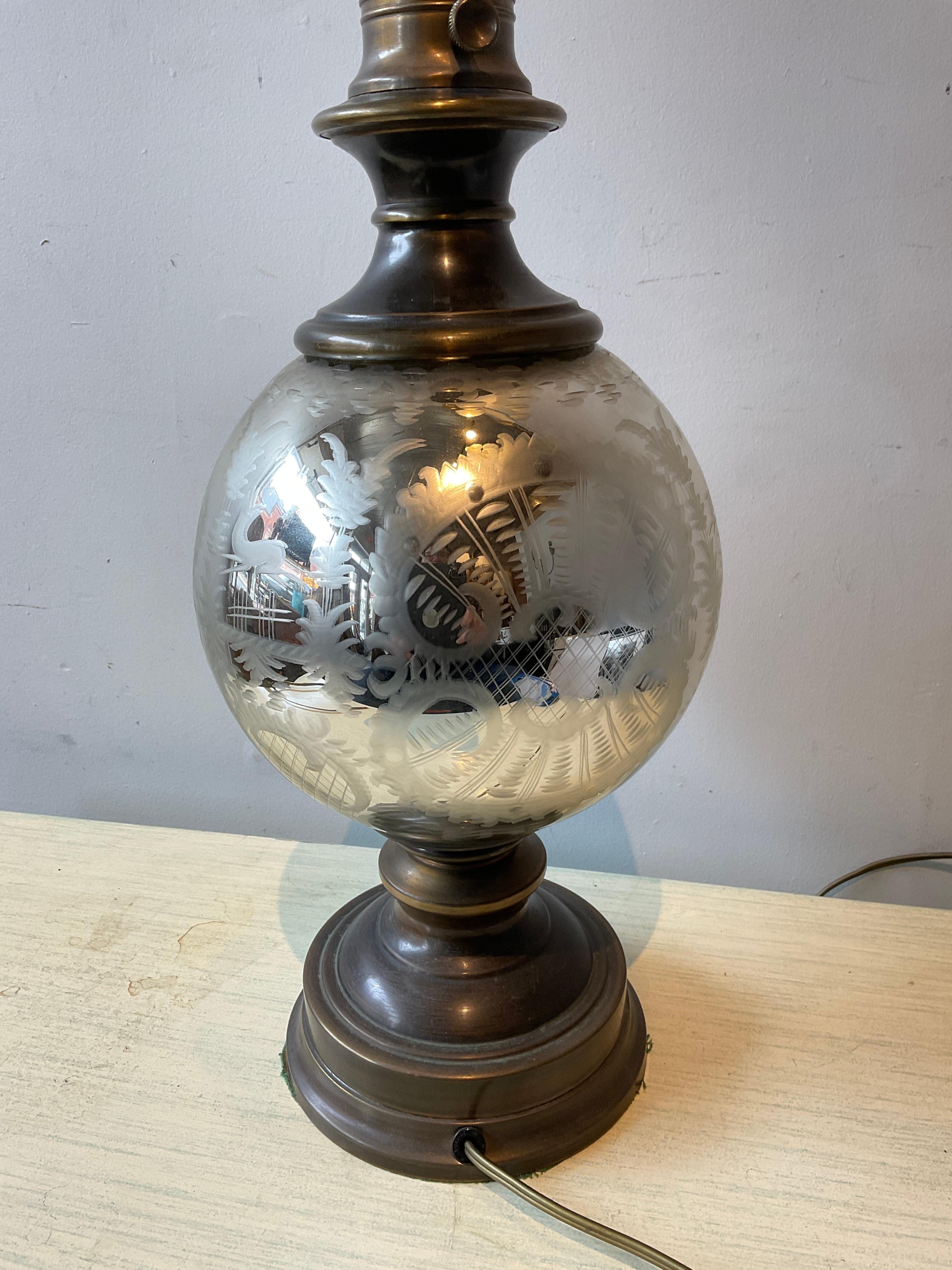 1960s Mercury Glass Lamp For Sale 1