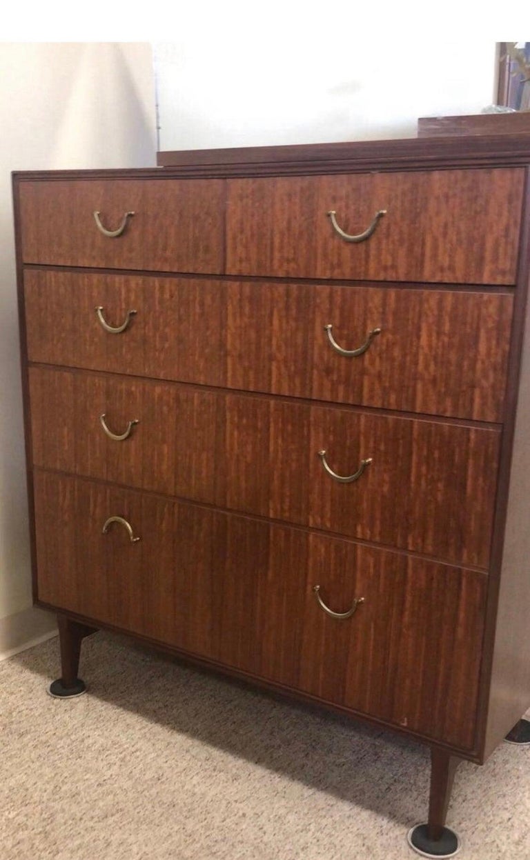 1960’s Meredew Lowboy Chest of Drawers with Vanity Mirror For Sale at