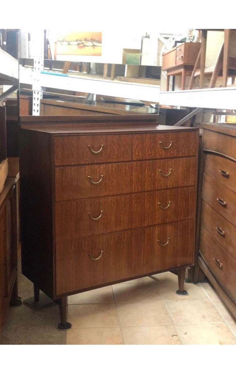 1960’s Meredew Lowboy Chest of Drawers with Vanity Mirror For Sale at