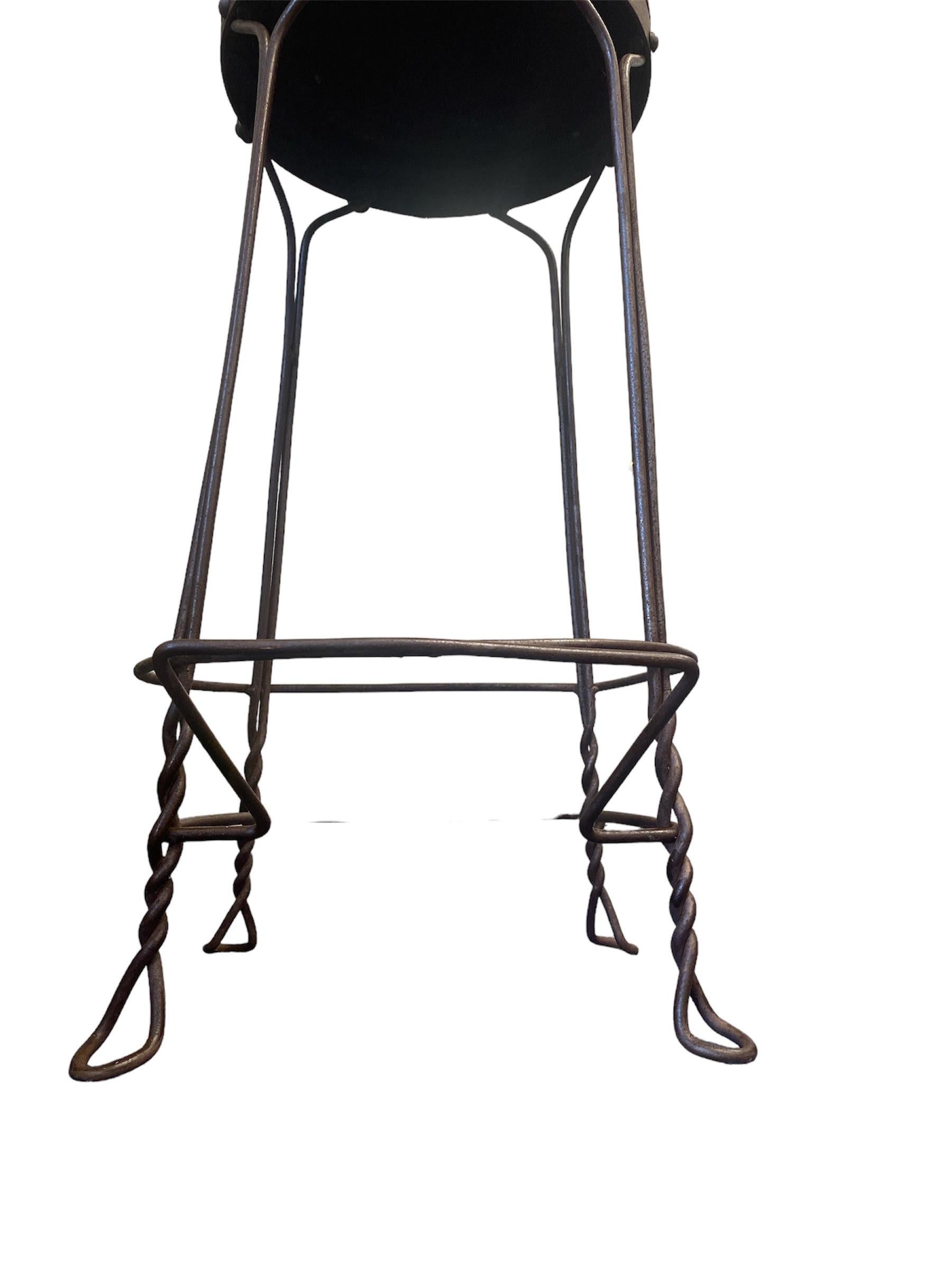 1960's Meta Twisted Ice Cream Parlor Salon Bar Stools - Set of 4 2