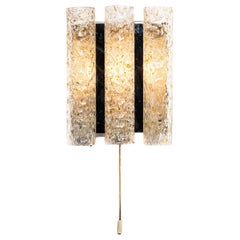 Sconce in metallo e vetro degli anni '60 di Doria