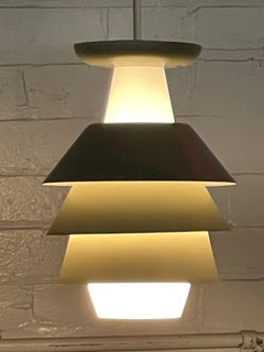 Luminaires à anneau en métal et verre Prescolite 'Saturn' des années 1960 , Fog and Morup