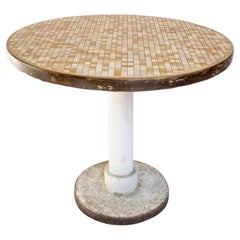 1960s Metal Table with Ceramic Tiled Top