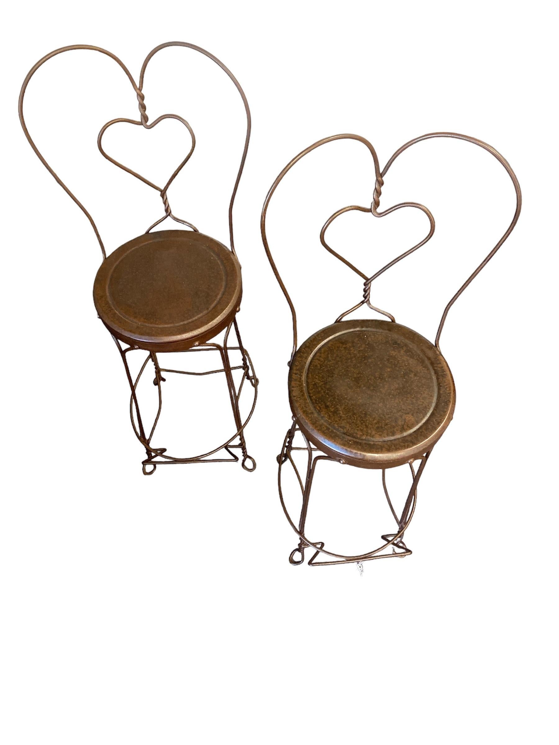 1960s Metal Twisted Ice Cream Parlor Salon Bar Stools - Set of 4 3