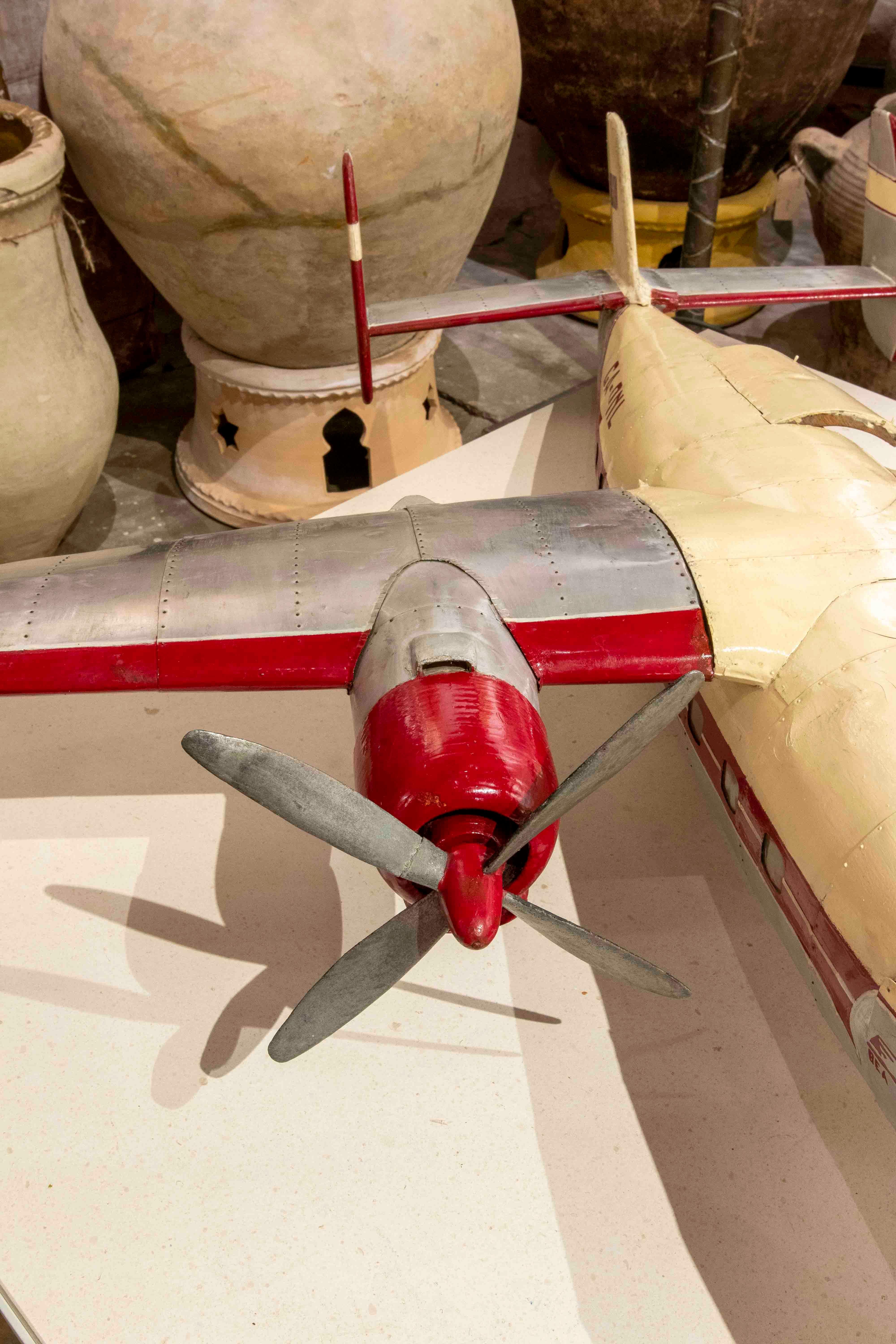 Maquette d'avion en métal, bois et acier des années 1960  en vente 7
