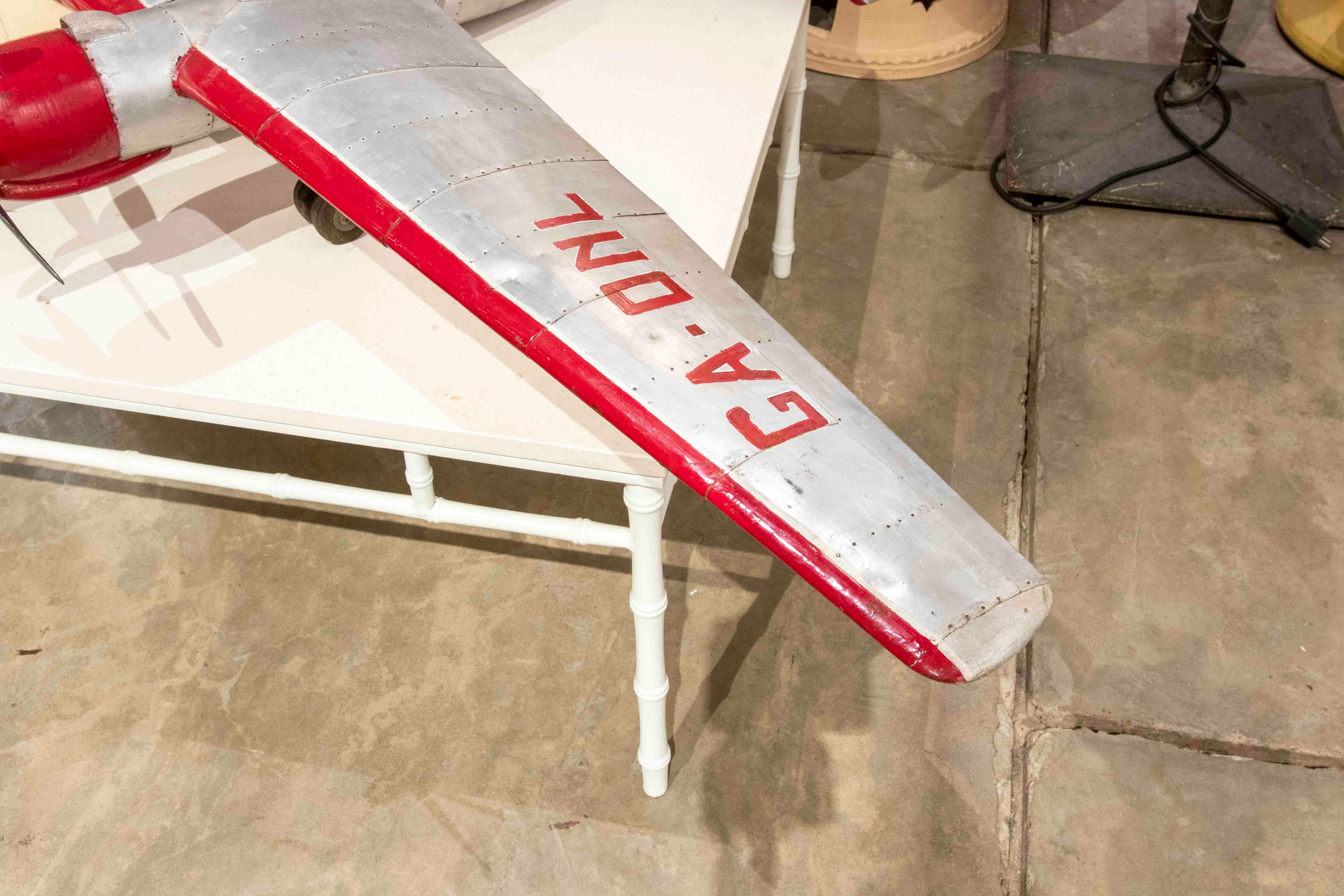 1960s Metal, Wood and Steel Airplane Model  For Sale 3