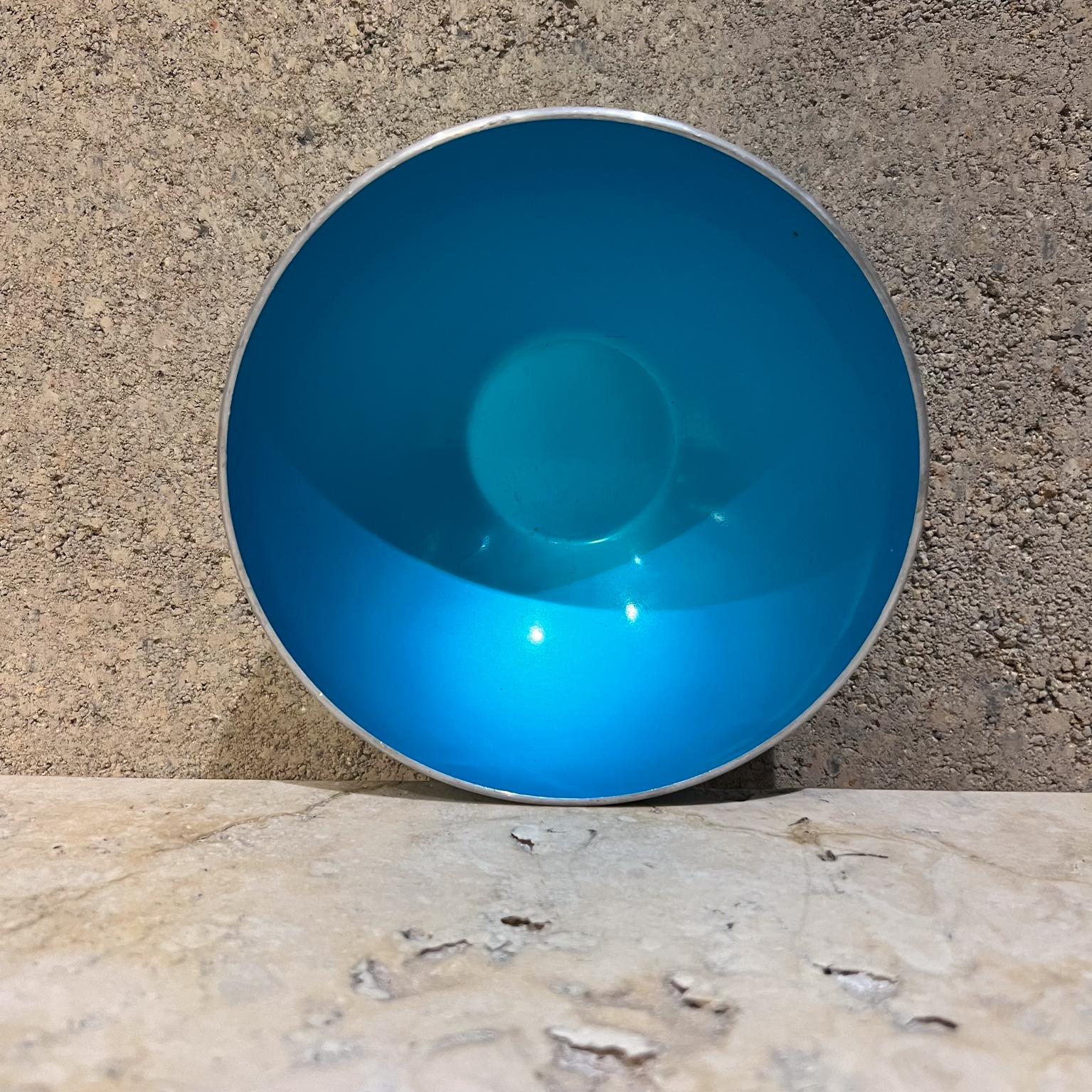 1960s Metallic Enamel Aqua Bowl by Emalox of Norway Bon état - En vente à Chula Vista, CA