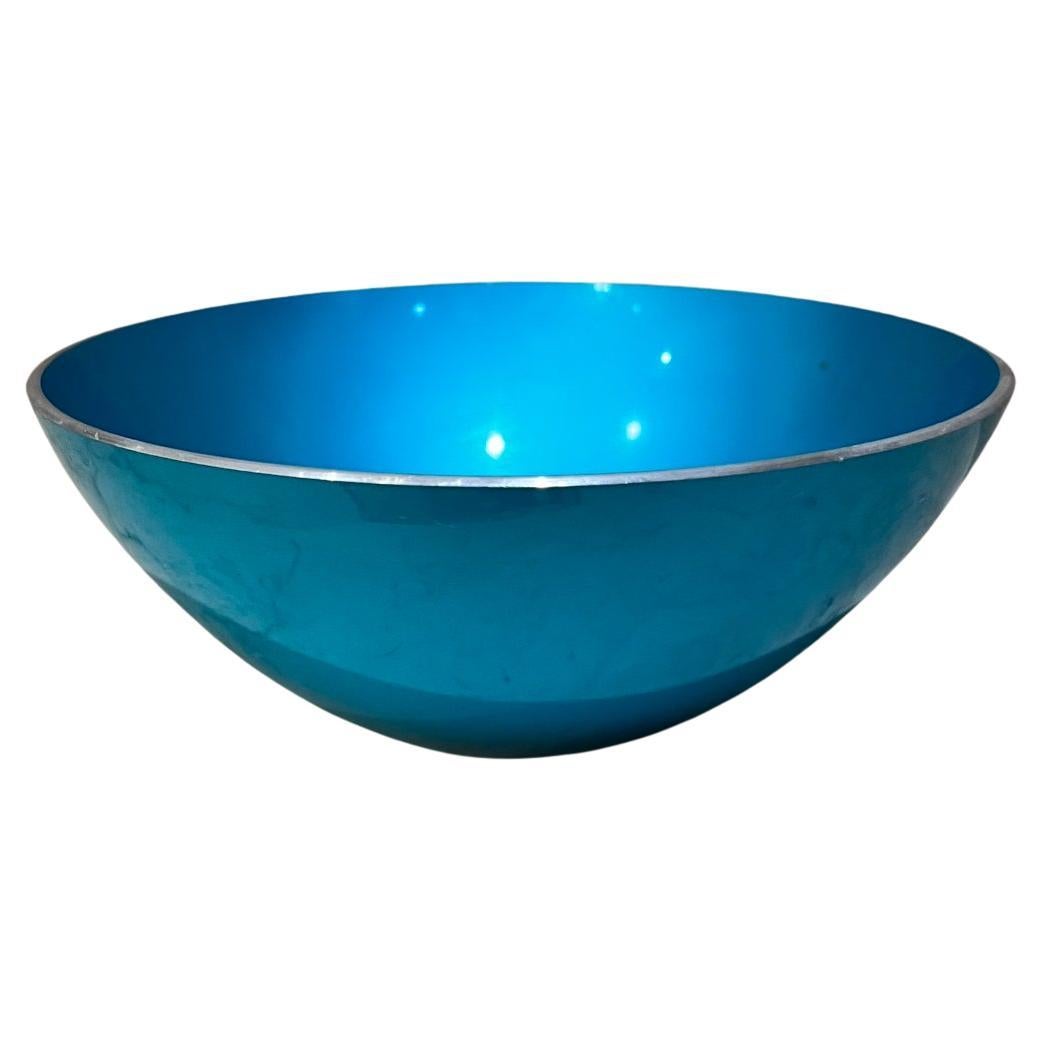 1960s Metallic Enamel Aqua Bowl by Emalox of Norway