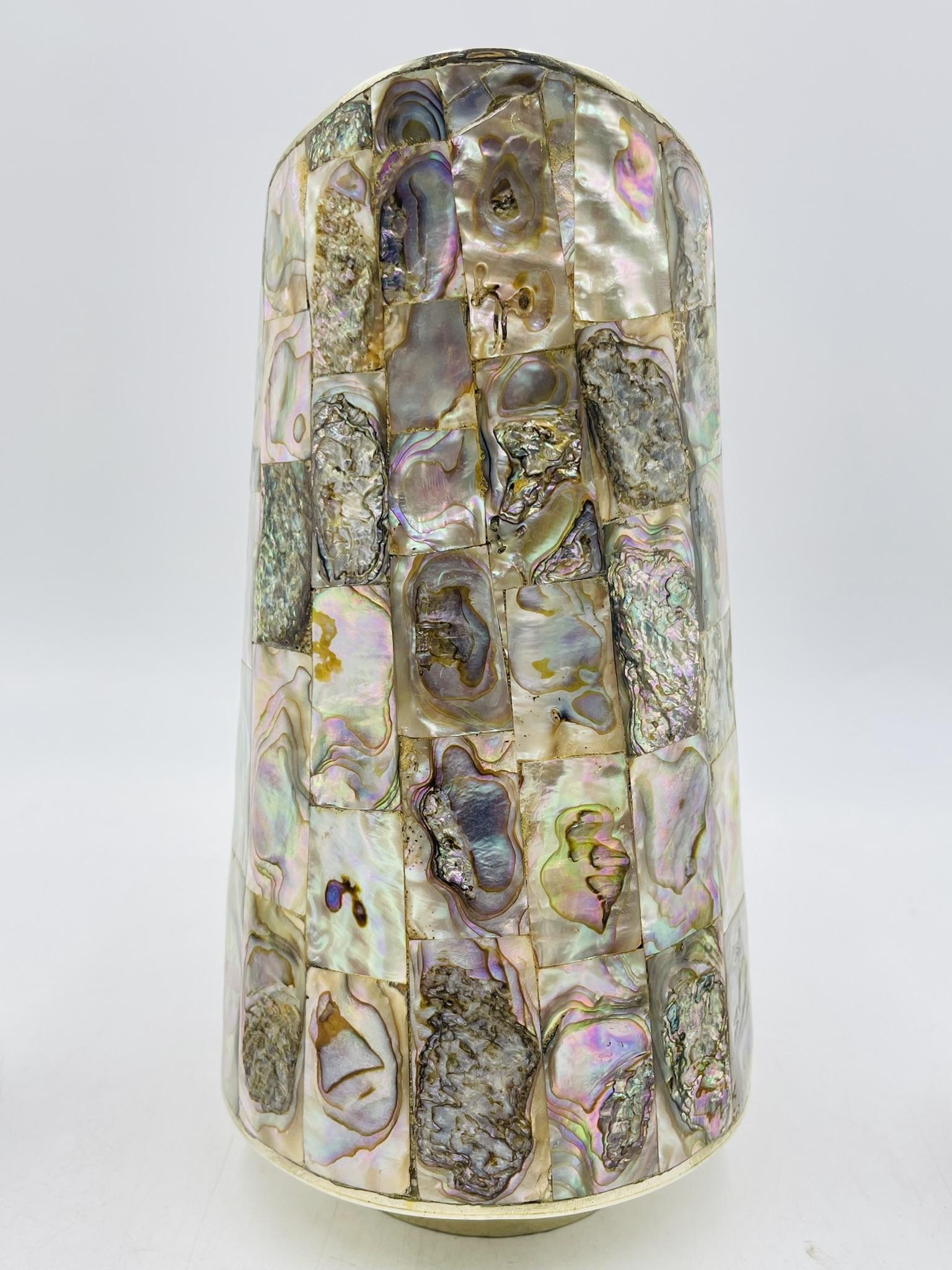 Set di brocche d'acqua messicane in argento e abalone degli anni '60, dopo Los Castillos in vendita 2