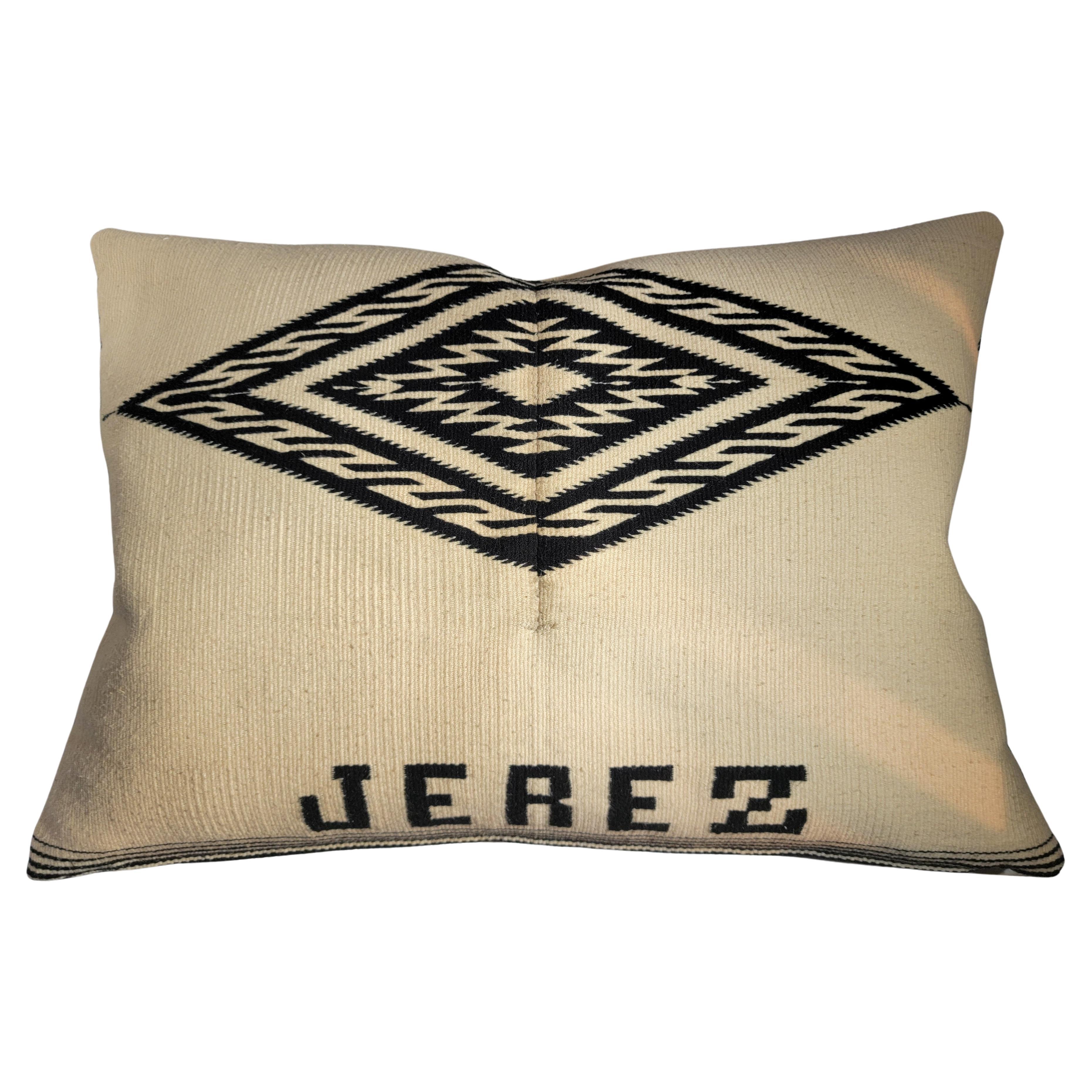 1960s Mexican Indian Weaving Pillow " Jerez" For Sale