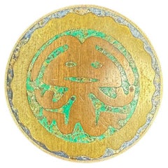 1960er Jahre Mexikanische Modernist Pin Malachit und Silber