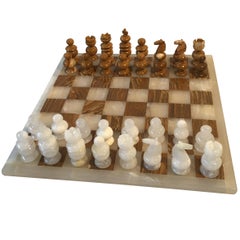 1960s Mexican Onyx Chess Set