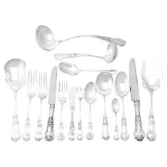 Retro Mexican Sterling Silver Canteen of Cutlery for Twelve