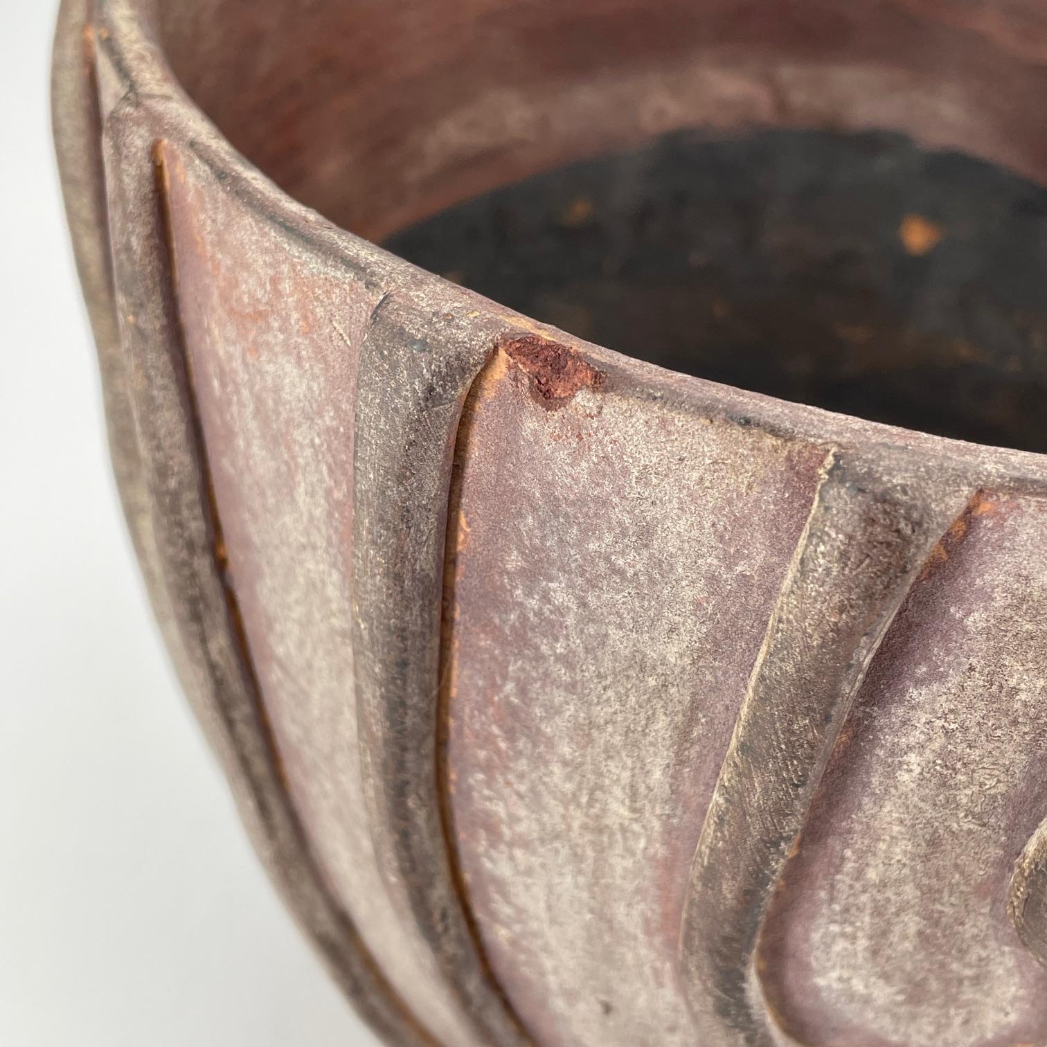 1960s Mexican Terracotta Face Planter Vintage Mid-Century Figural Fun Pot For Sale 5