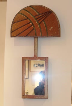 1960s Michael Cohen Pottery Mirror