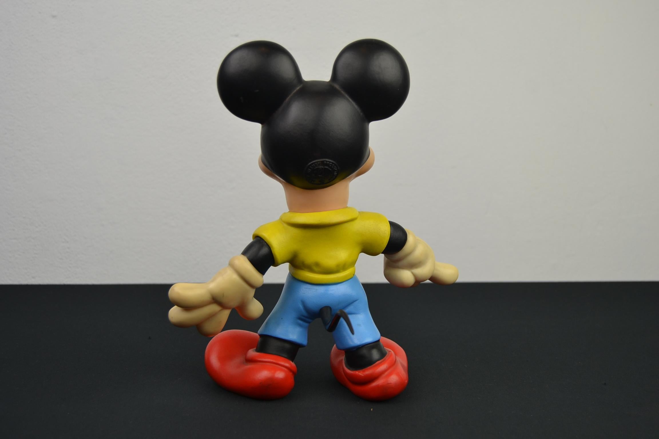 1960s Mickey Mouse Rubber Squeak Toy Doll Walt Disney Productions 1
