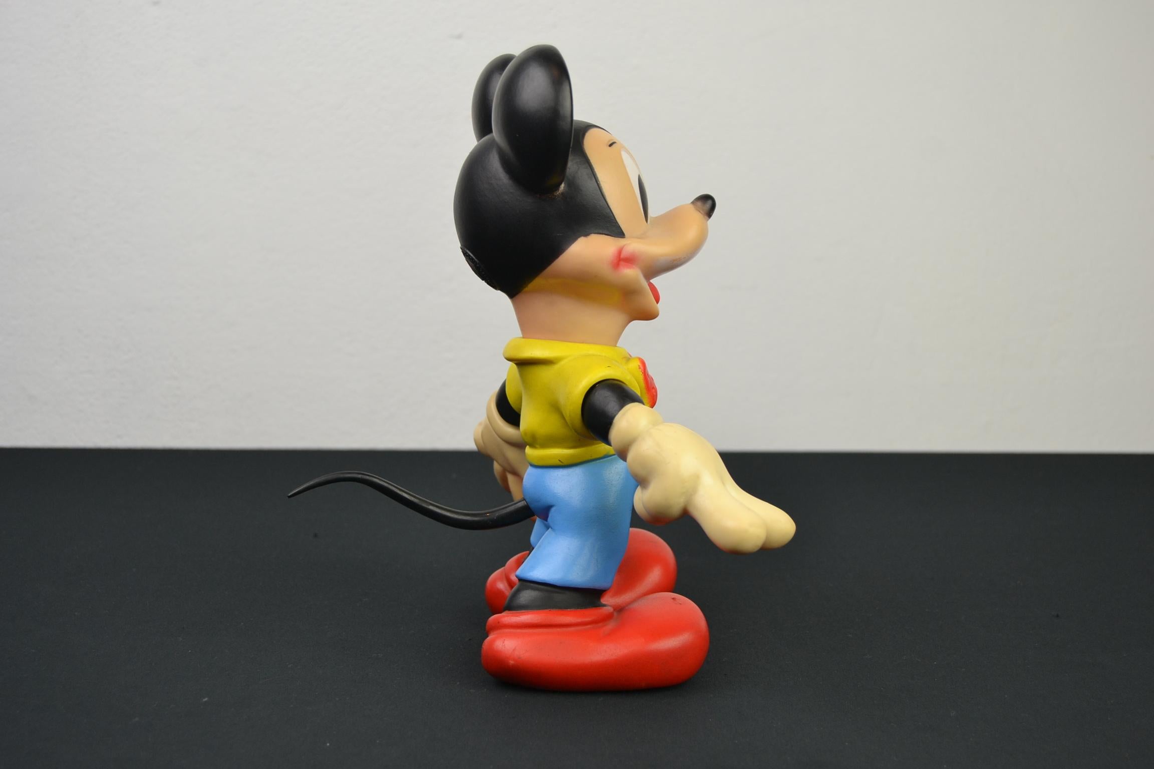 1960s Mickey Mouse Rubber Squeak Toy Doll Walt Disney Productions 6