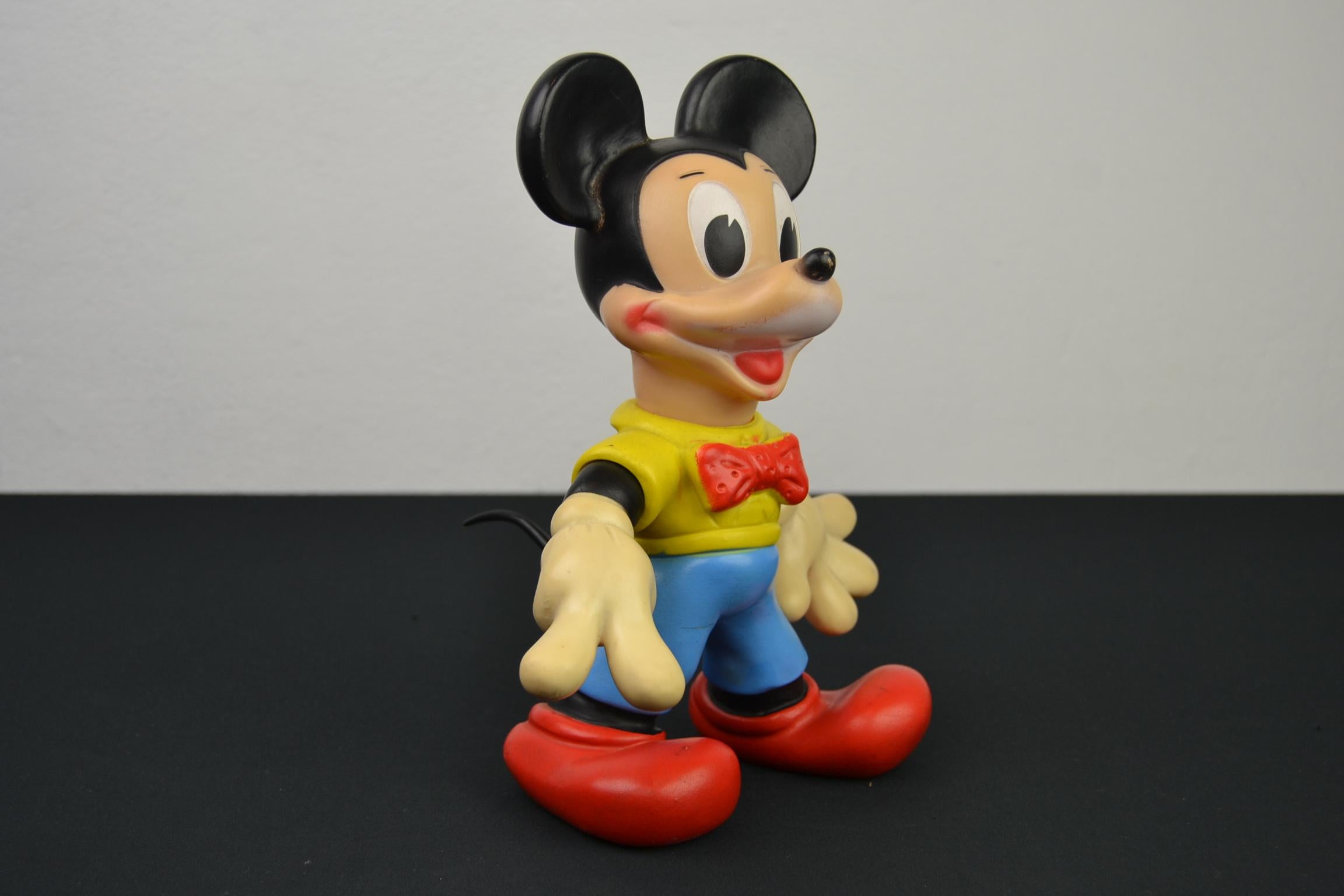 1960s Mickey Mouse Rubber Squeak Toy Doll Walt Disney Productions 7