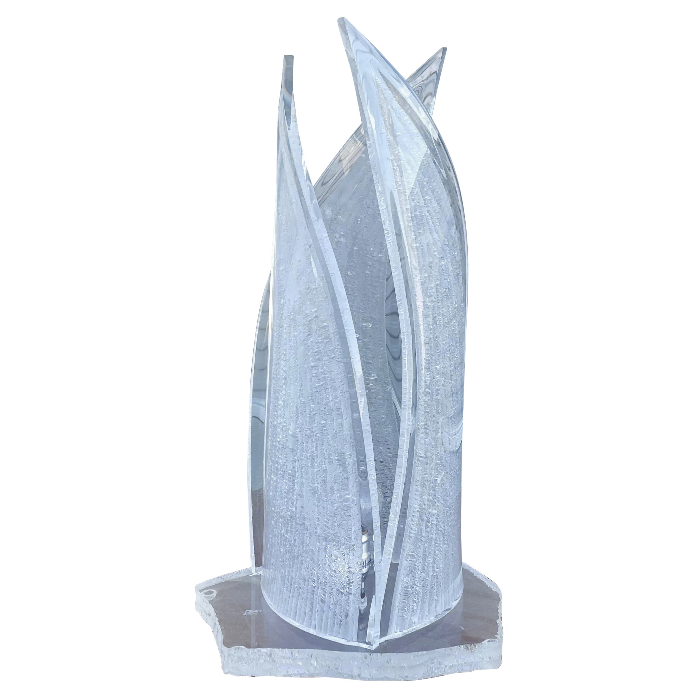 Lampe en acrylique du milieu du siècle 1960 en vente