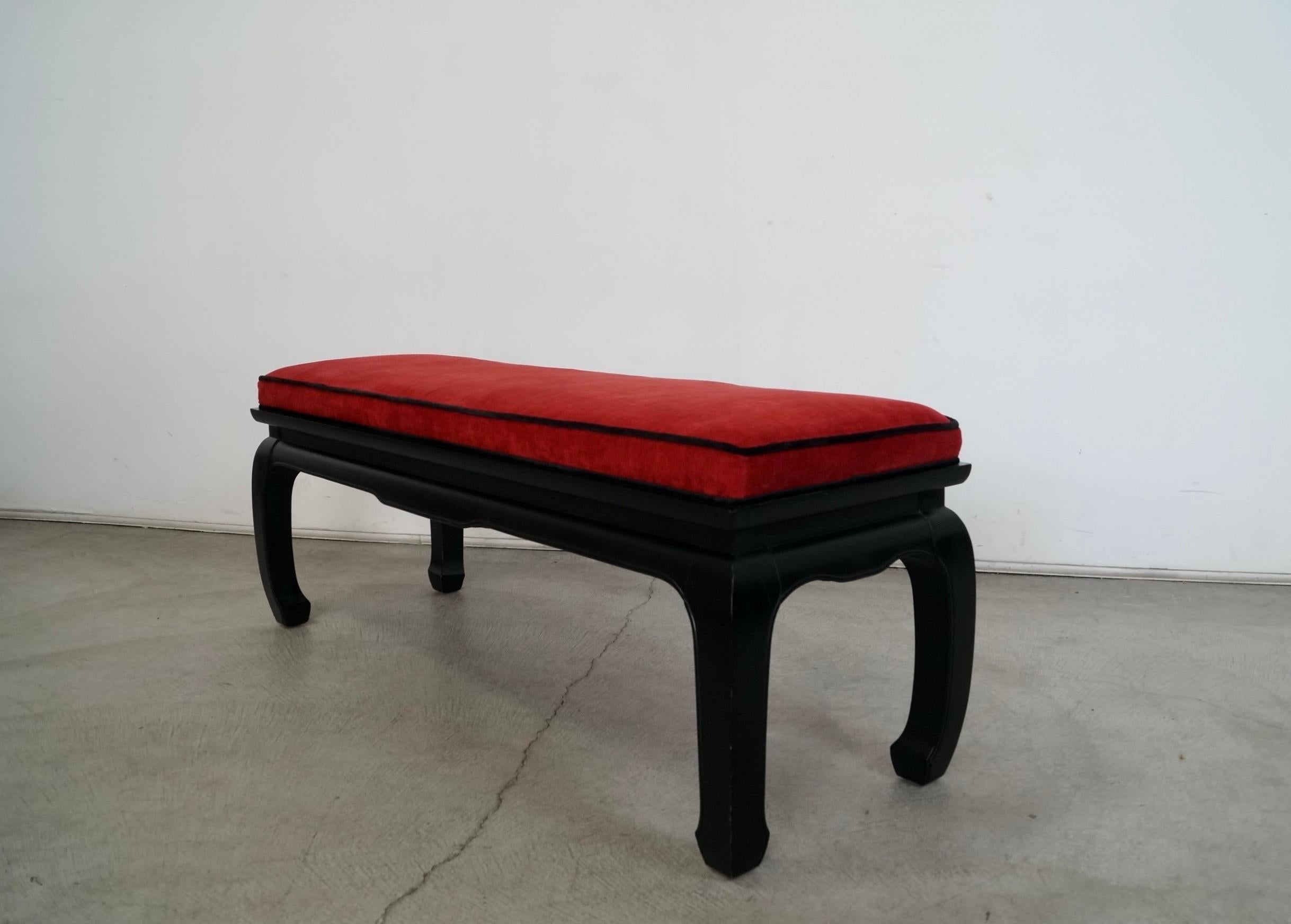 Panchina Chinoiserie asiatica moderna di metà secolo del 1960 in vendita 4