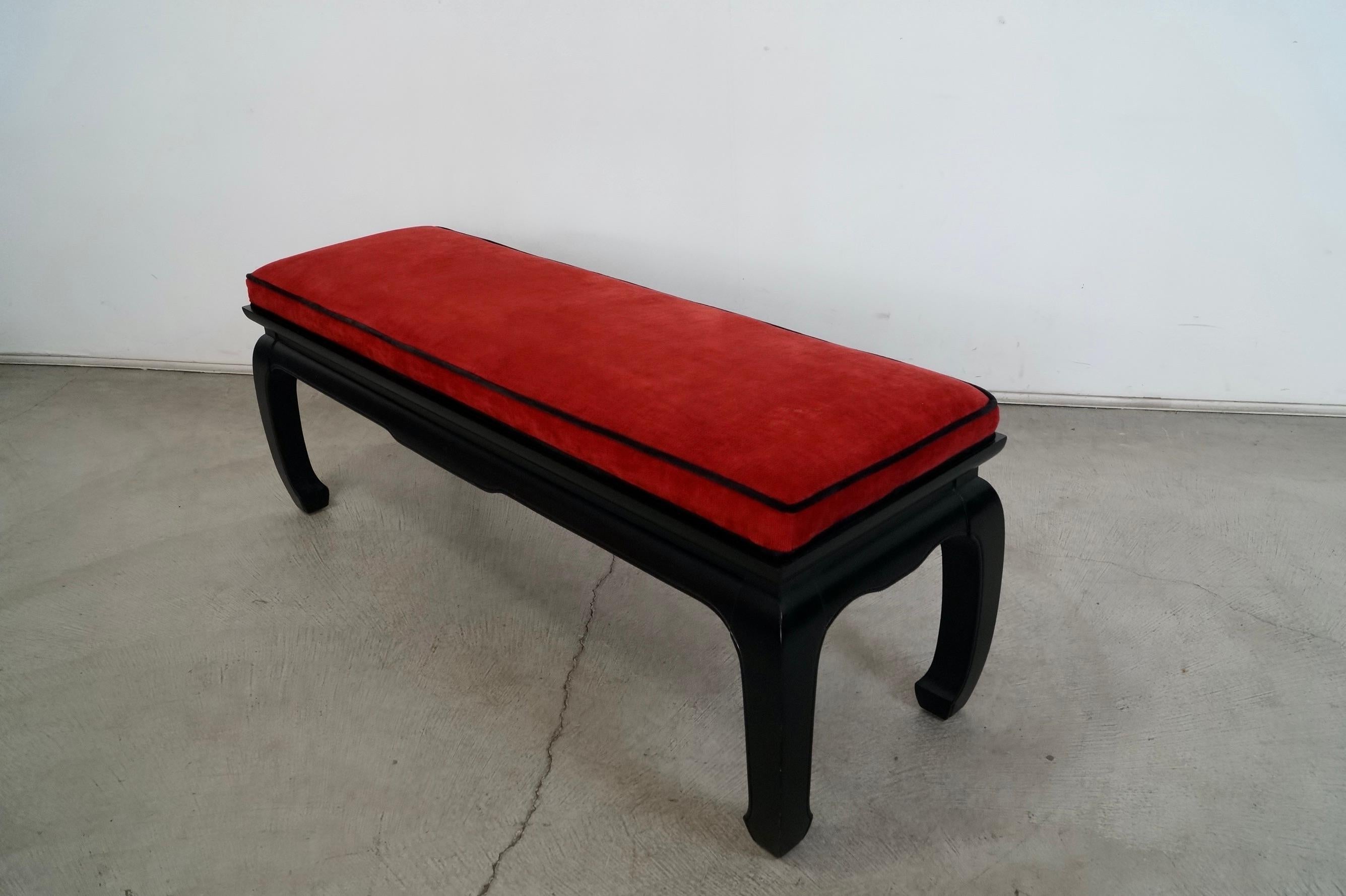 Panchina Chinoiserie asiatica moderna di metà secolo del 1960 in vendita 5