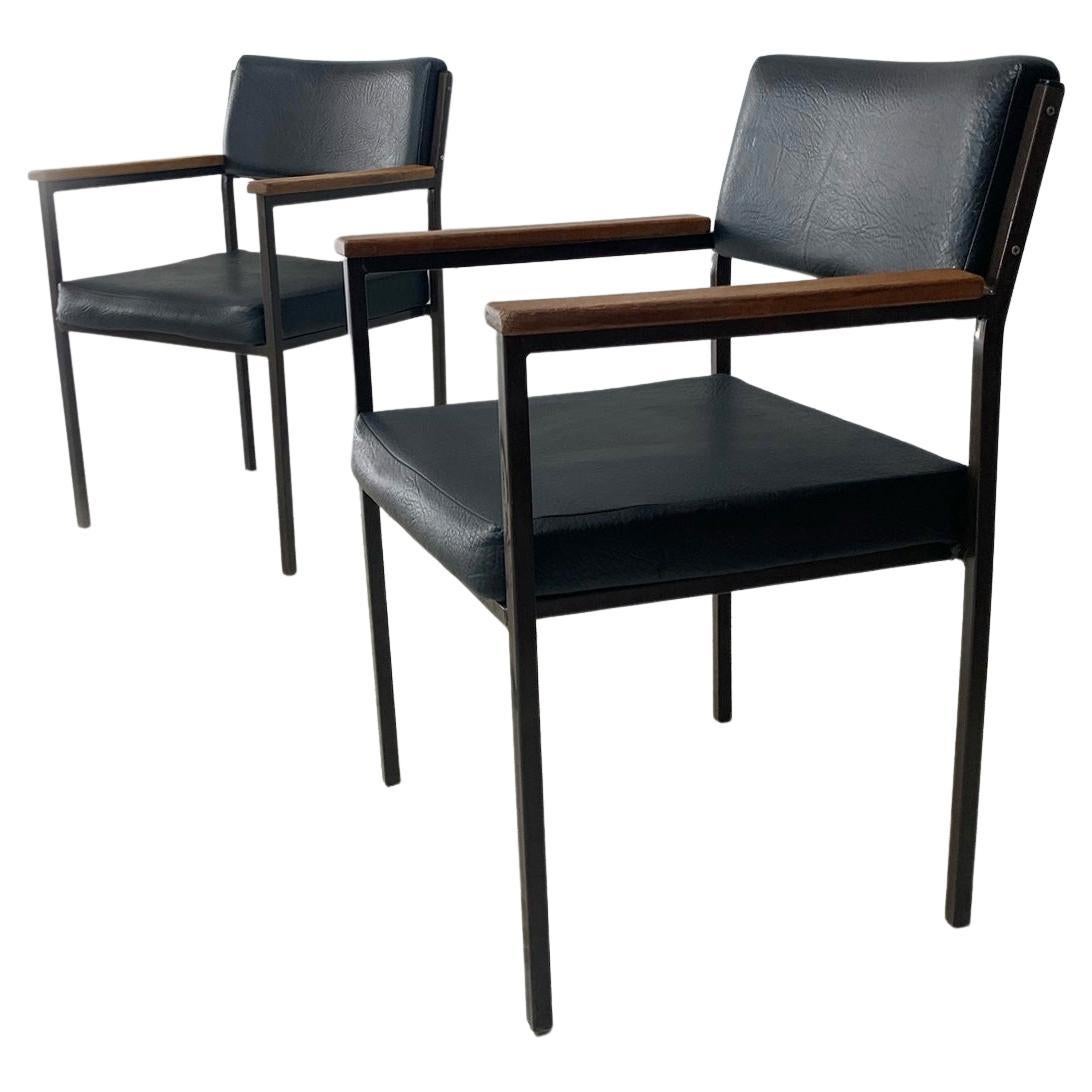1960’s Mid Century Black Leatherette Chairs 'Price is for 1 Chair'
