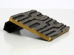 1960s Midcentury Brass Door Handle Brutalist Design