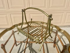 1960s Mid-Century Brass Magazine Rack