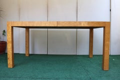 1960’s Mid Century Burlwood Expanding Dining Table With 2 Leaves