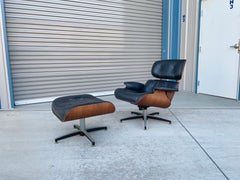 1960s Mid Century Chair and Ottoman Styled After Herman Miller