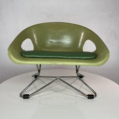 1960s Mid Century Child's Booster Seat Chair Avocado Green by Cosco Indiana