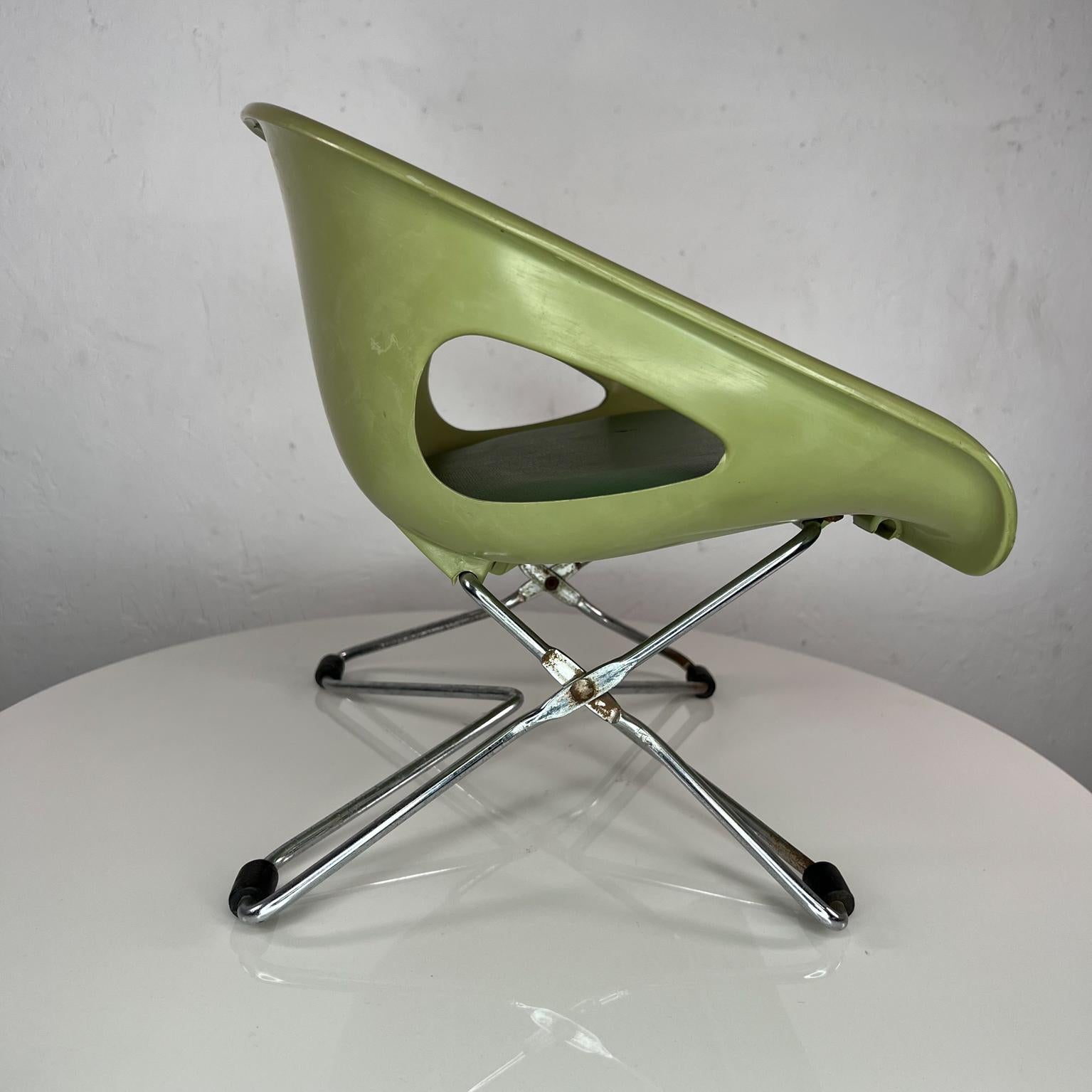 American 1960s Mid Century Child's Booster Seat Chair Avocado Green by Cosco Indiana