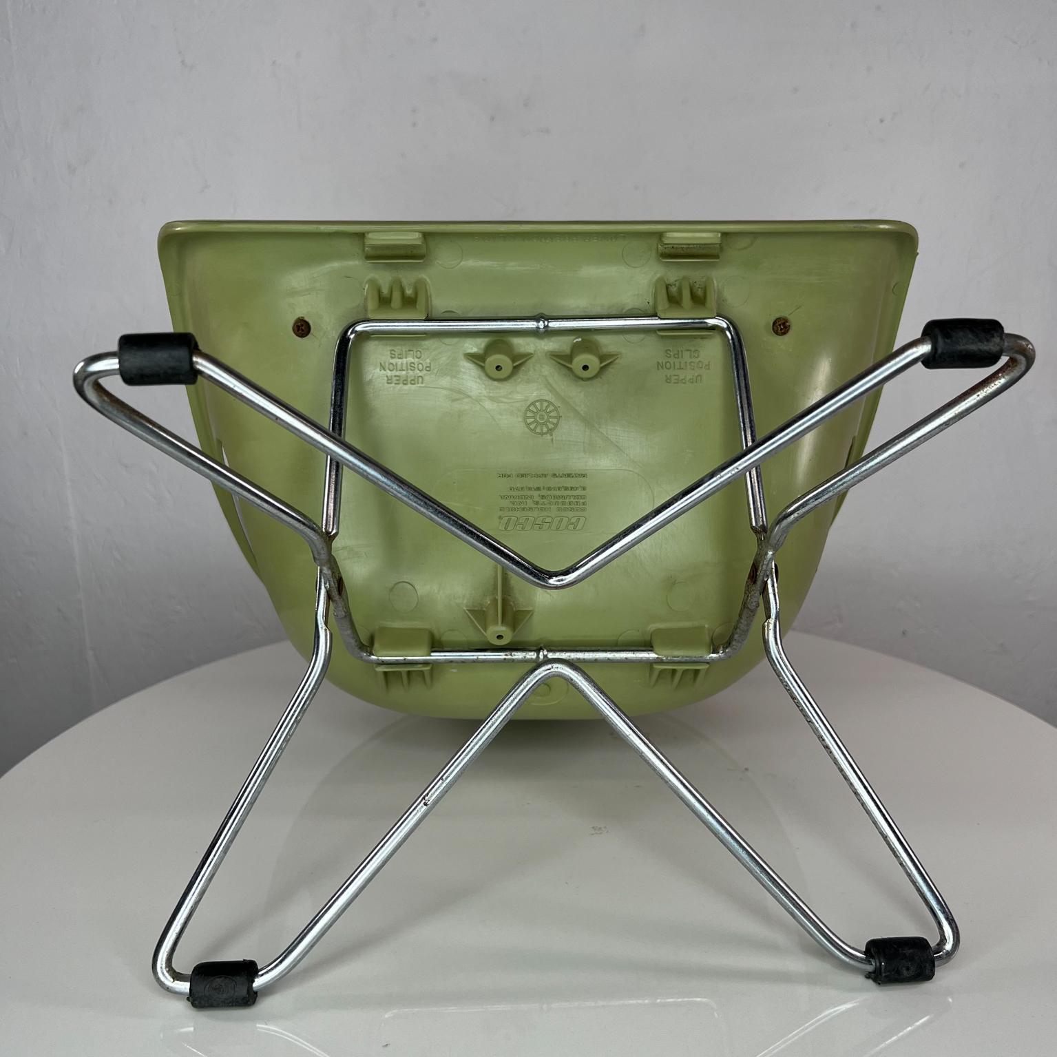 Mid-20th Century 1960s Mid Century Child's Booster Seat Chair Avocado Green by Cosco Indiana