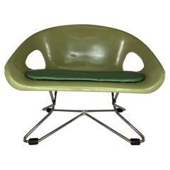 1960s Mid Century Child's Booster Seat Chair Avocado Green by Cosco Indiana