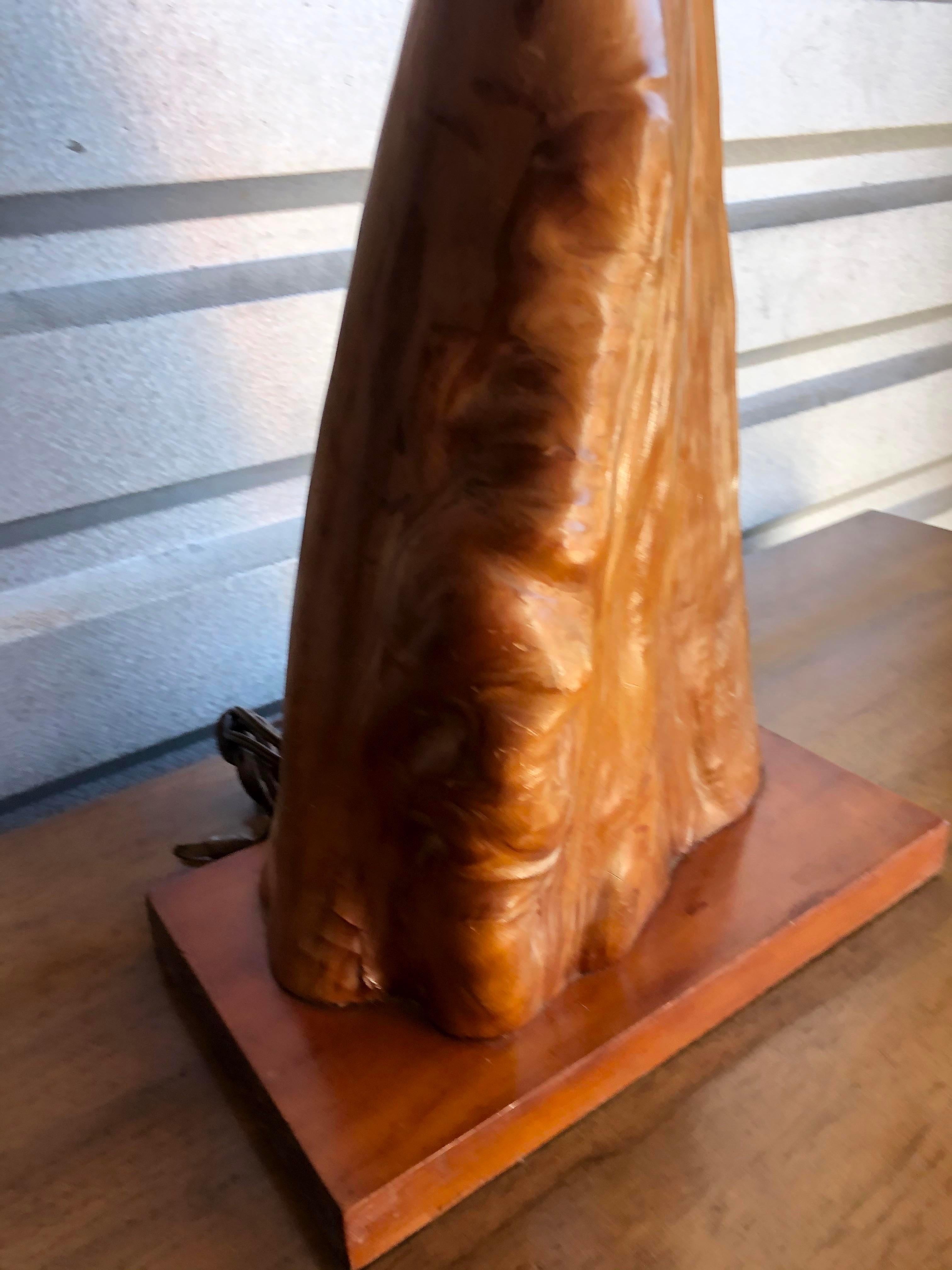 Mid-Century Modern 1960s Mid-Century Cypress Knuckle Lamp en vente