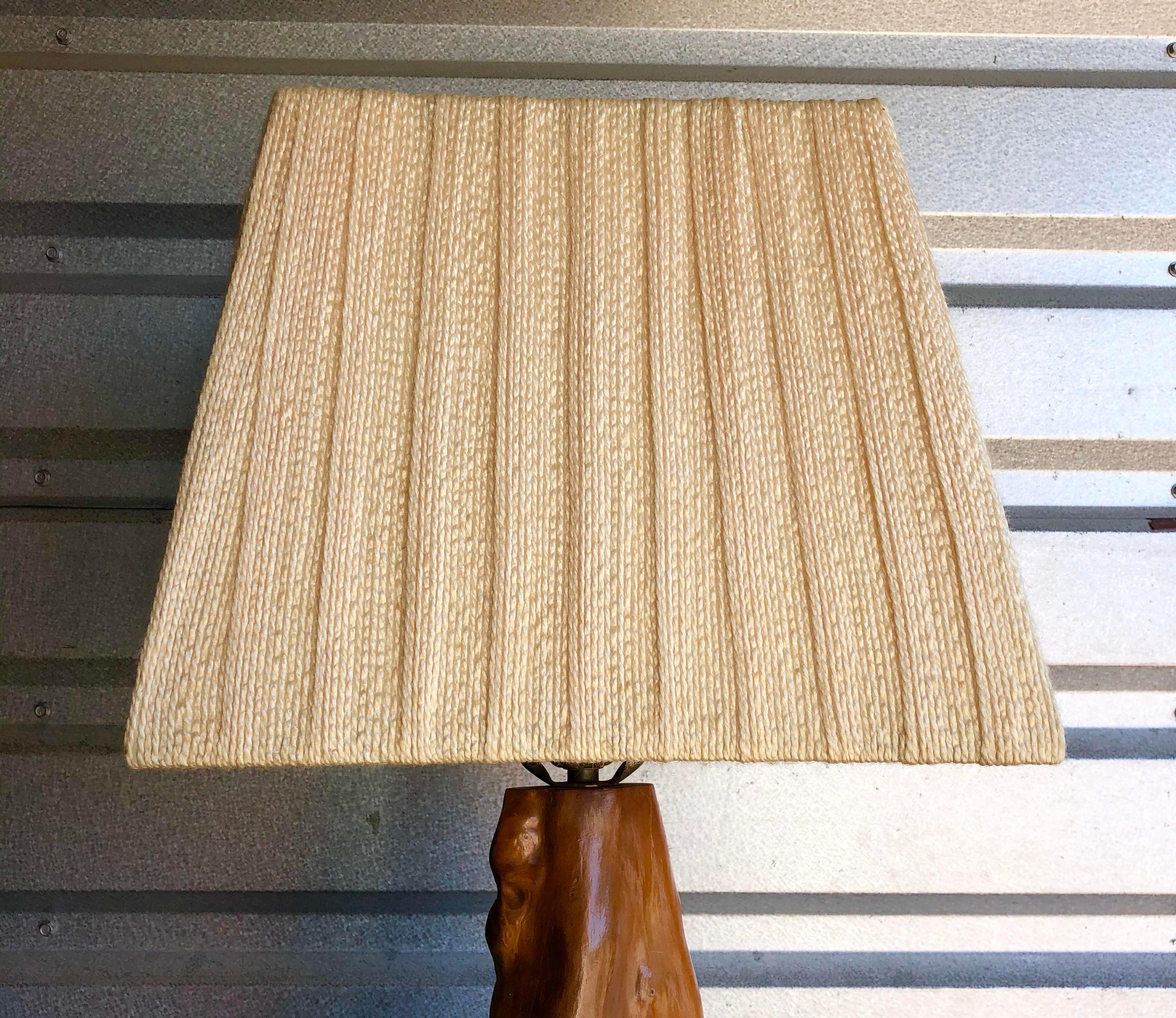 Milieu du XXe siècle 1960s Mid-Century Cypress Knuckle Lamp en vente