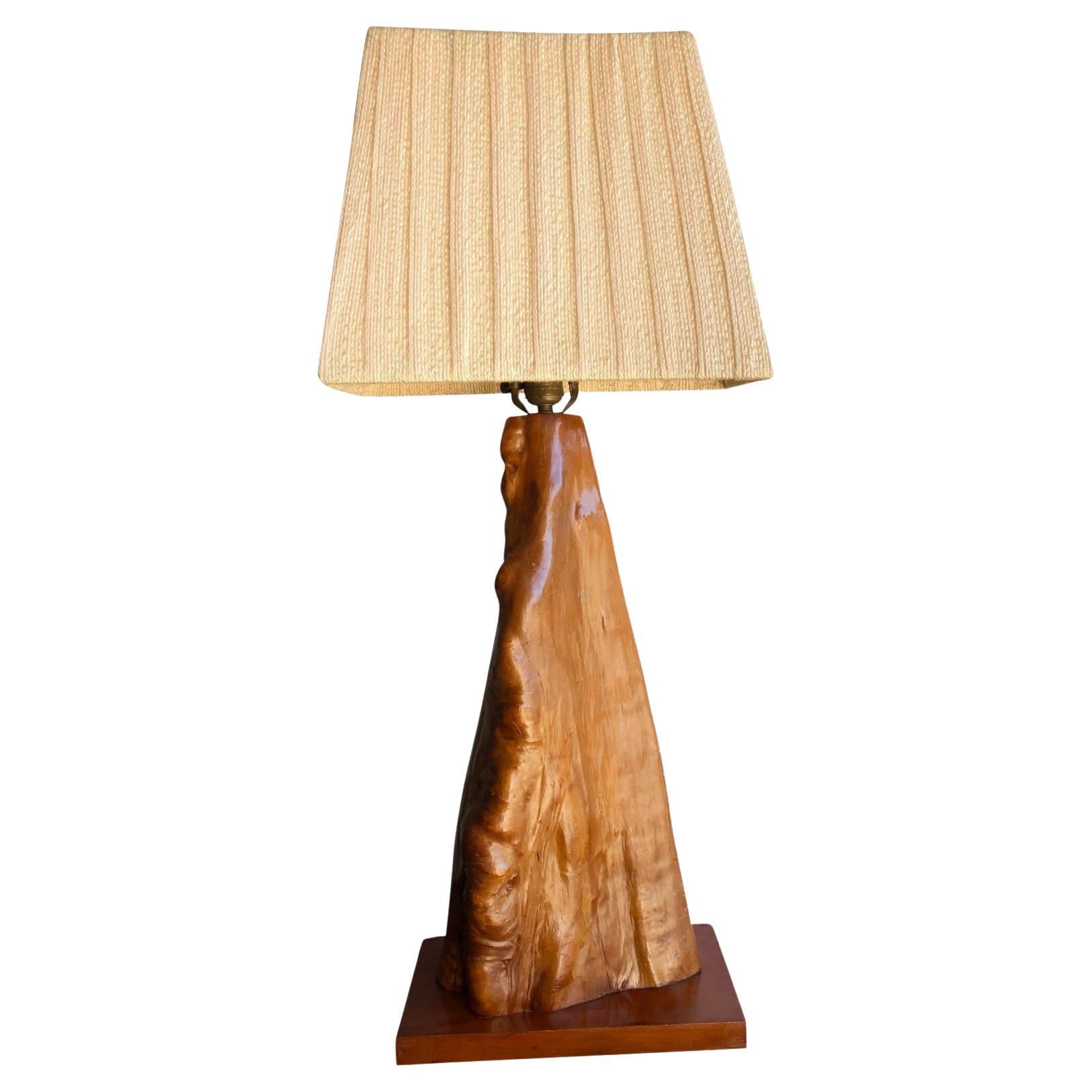 1960s Mid-Century Cypress Knuckle Lamp For Sale