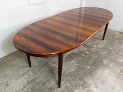 1960s Mid Century Danish Gudme Møbelfabrik Rosewood Extendable Dining Table