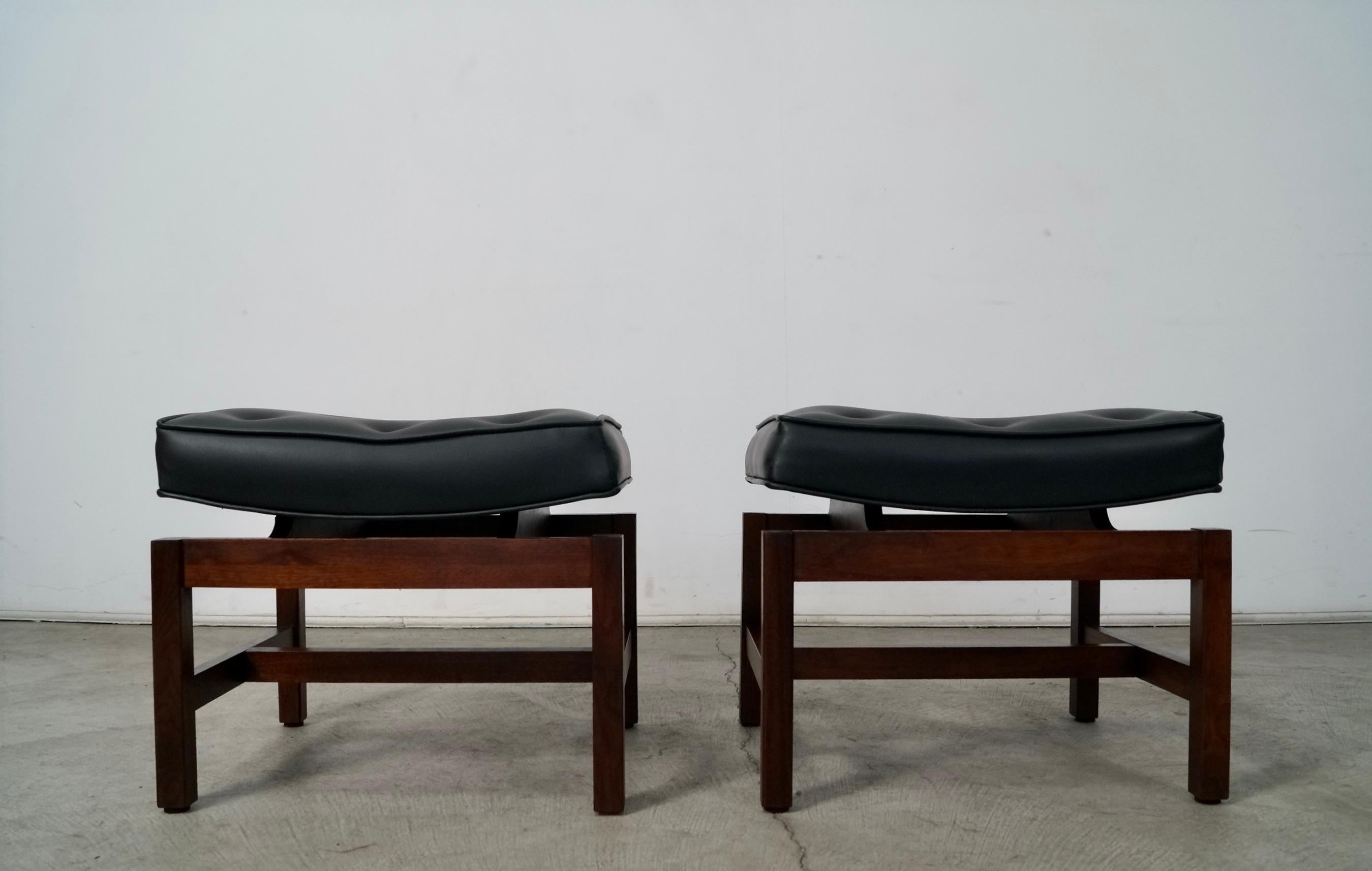 Mid-Century Modern 1960's Mid-Century Danish Modern Jens Risom Stools / Benches - a Pair