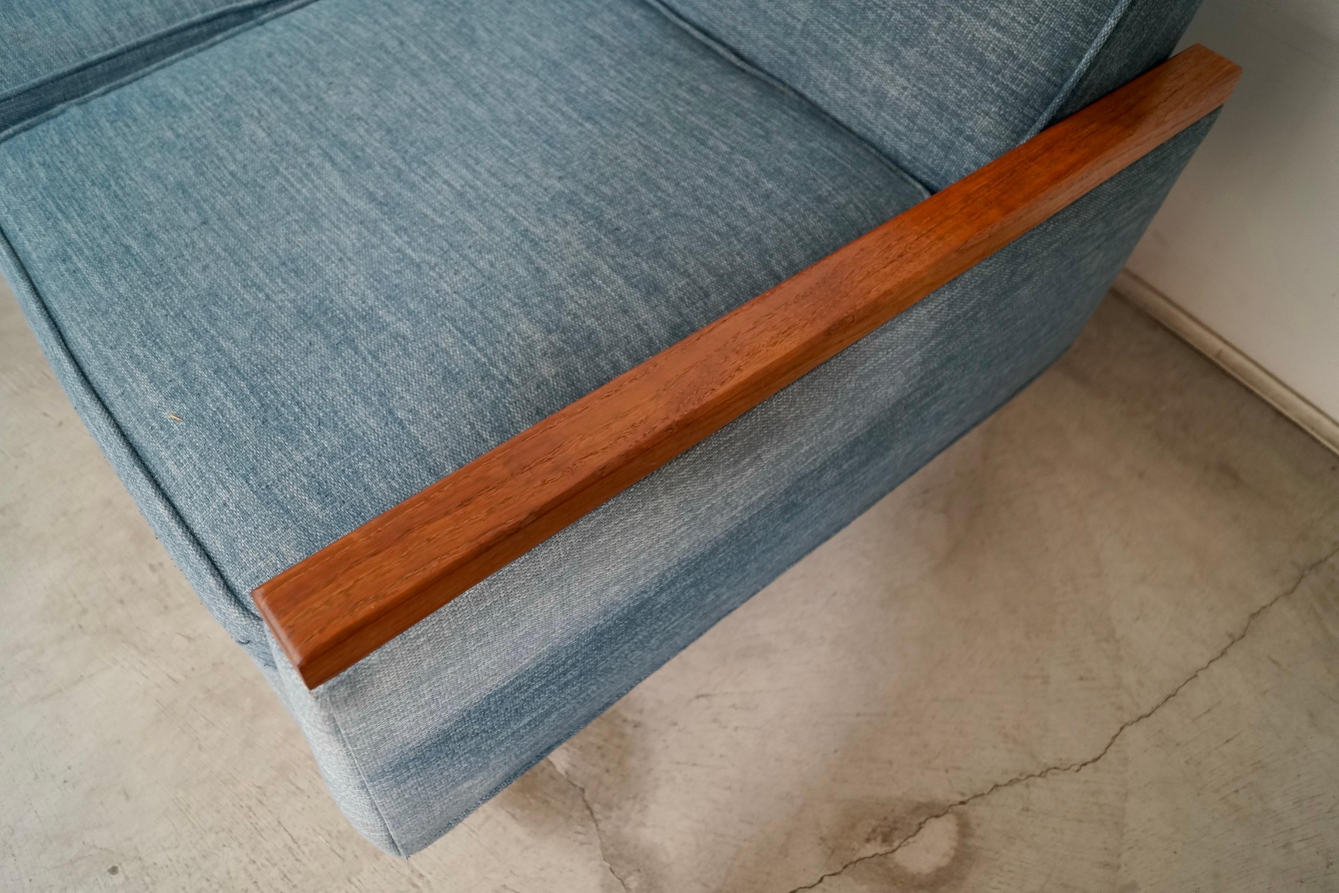 1960's Mid-Century Danish Modern Long Teak Sofa 12