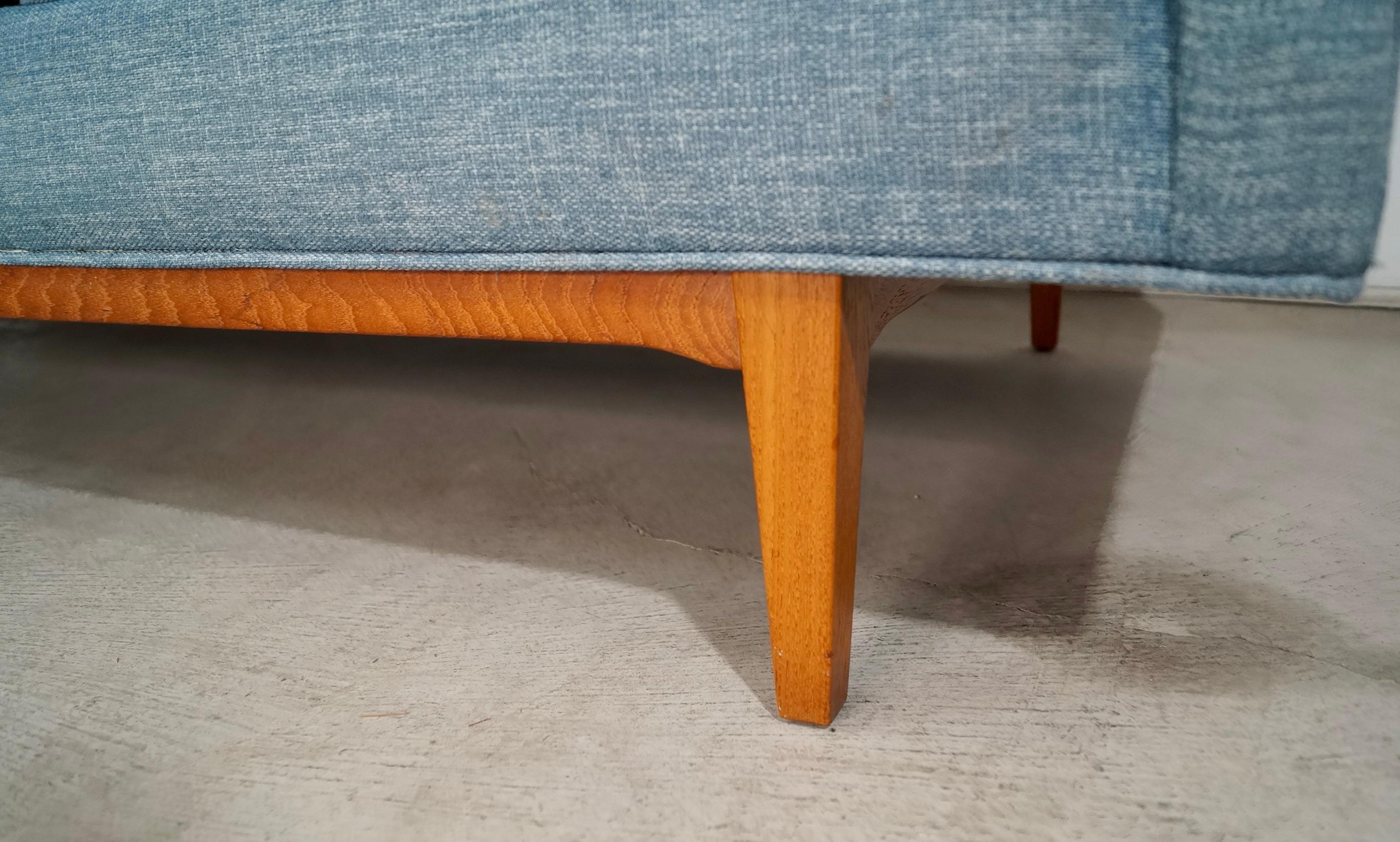 1960's Mid-Century Danish Modern Long Teak Sofa 14