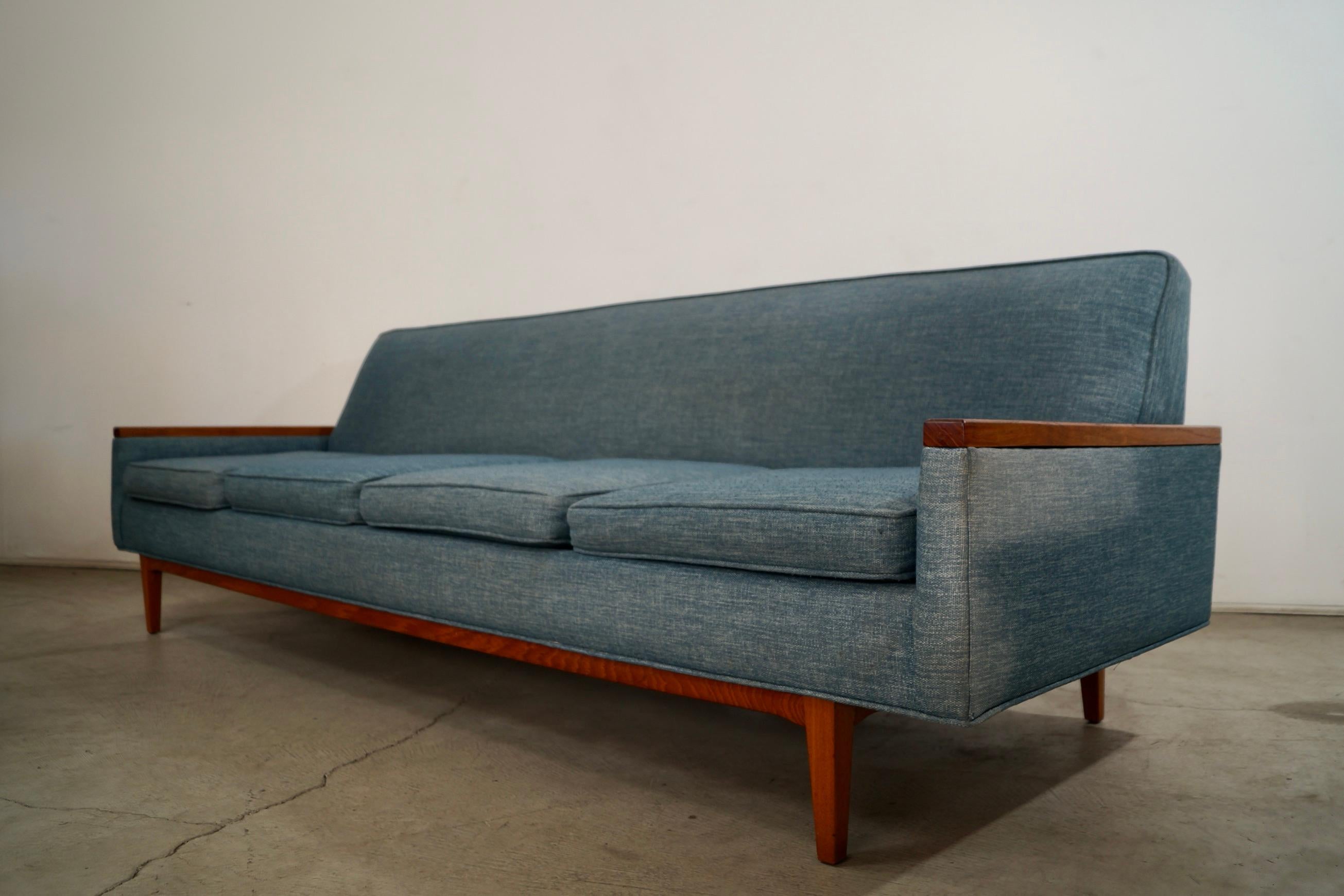 Mid-Century Modern 1960's Mid-Century Danish Modern Long Teak Sofa