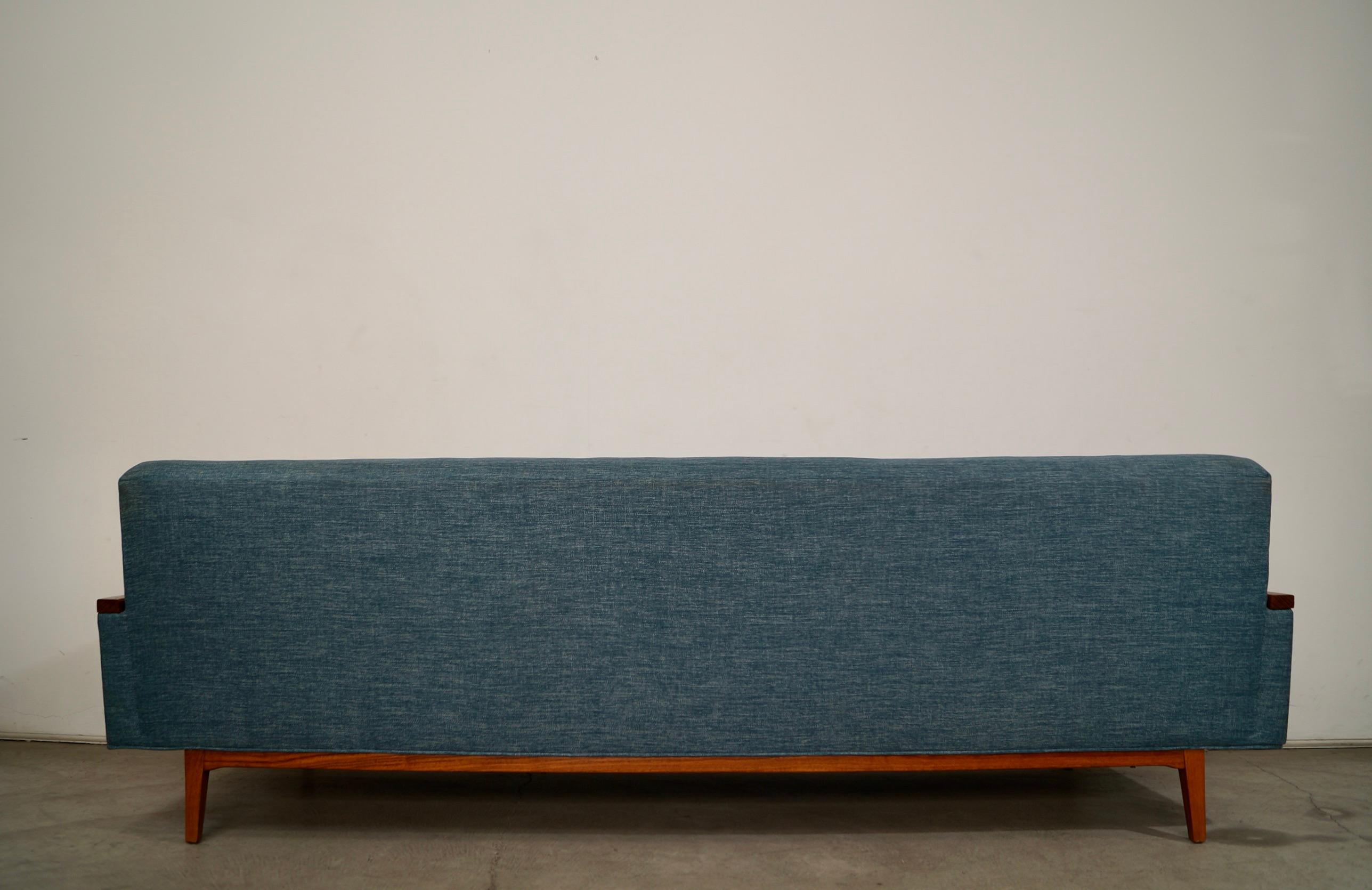 1960's Mid-Century Danish Modern Long Teak Sofa 1