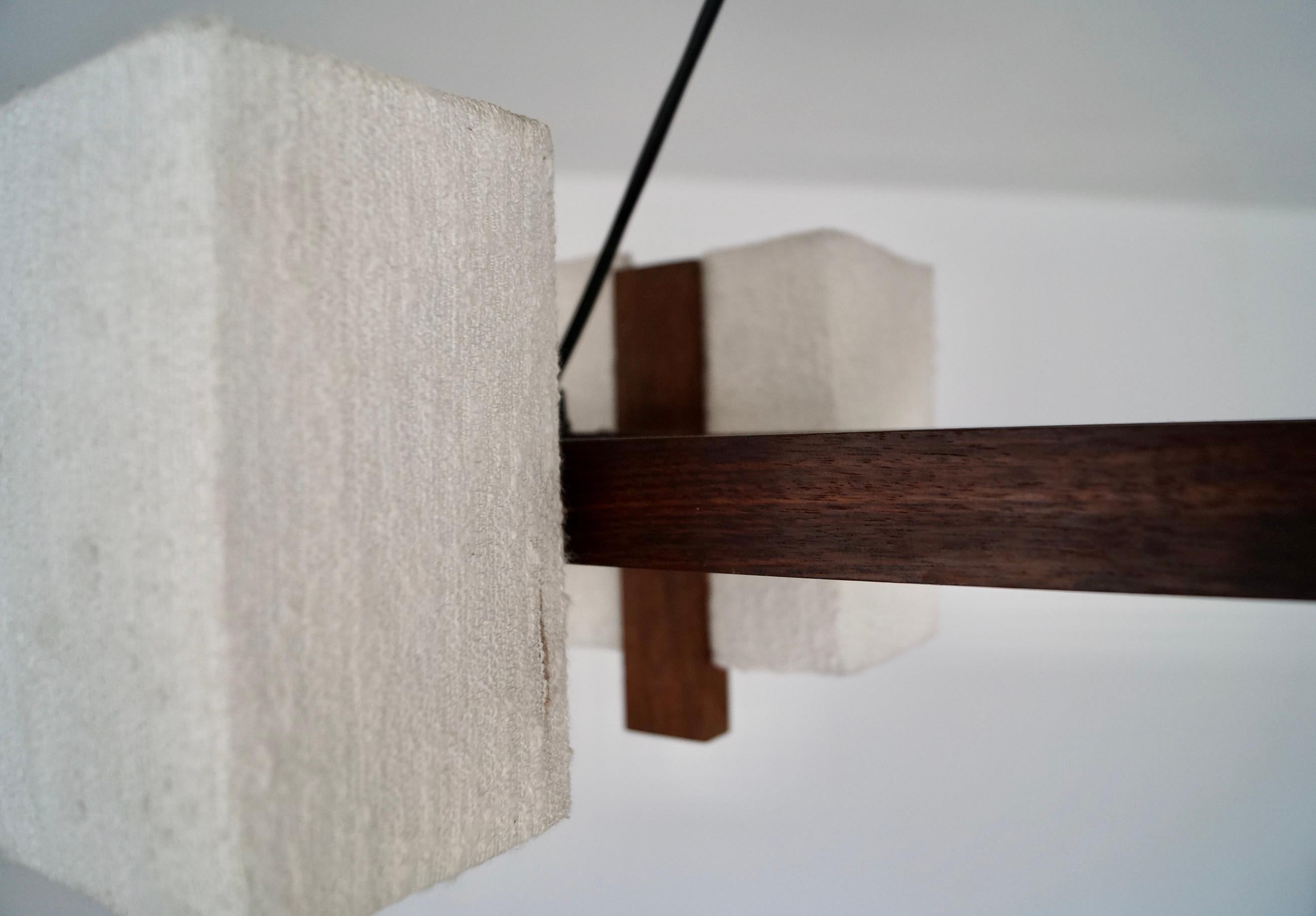 Lampadario danese moderno a doghe in legno di palissandro del 1960 in vendita 10