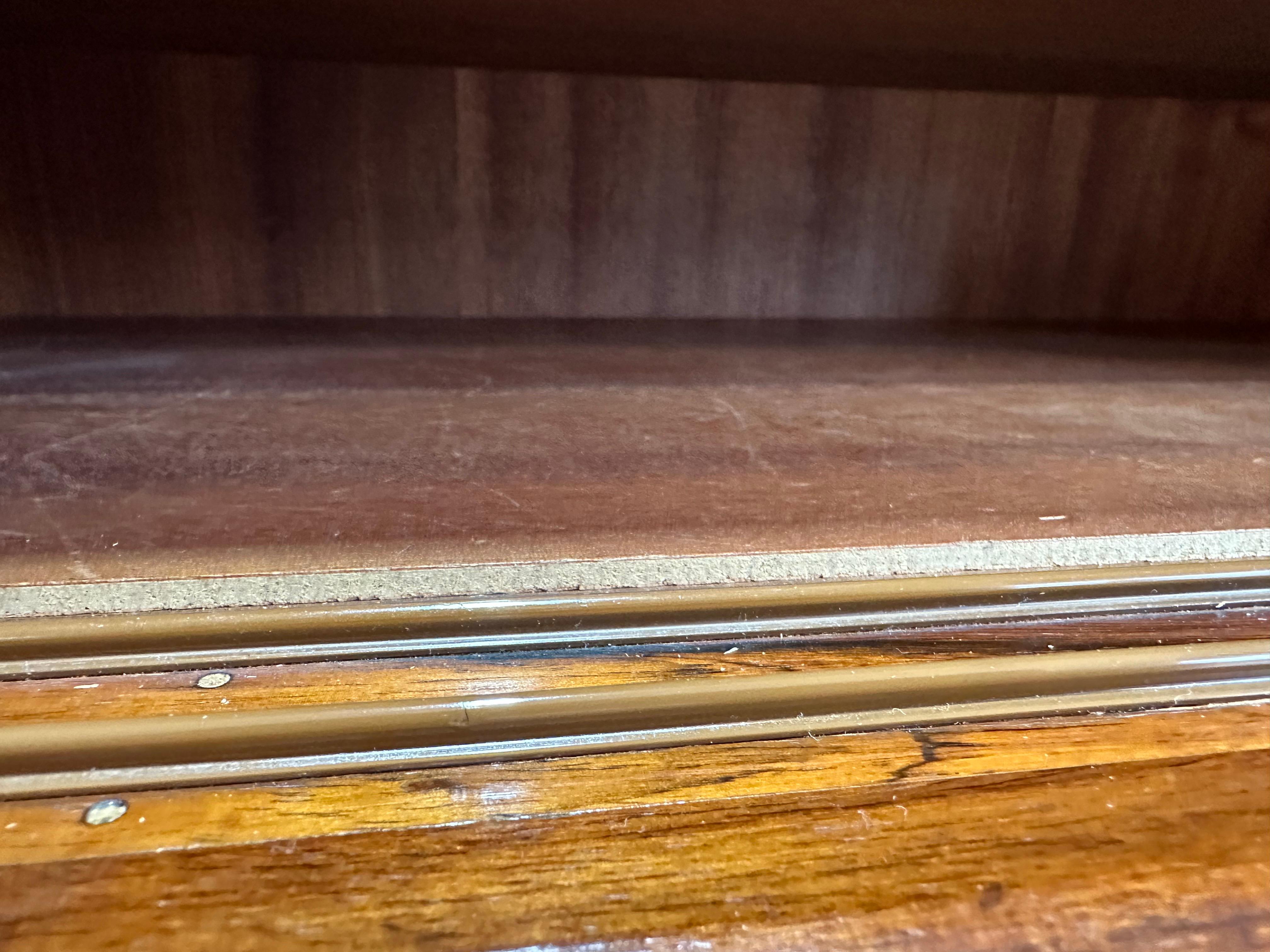 1960s Mid Century Danish Rosewood Hutch Credenza, Two Piece 5