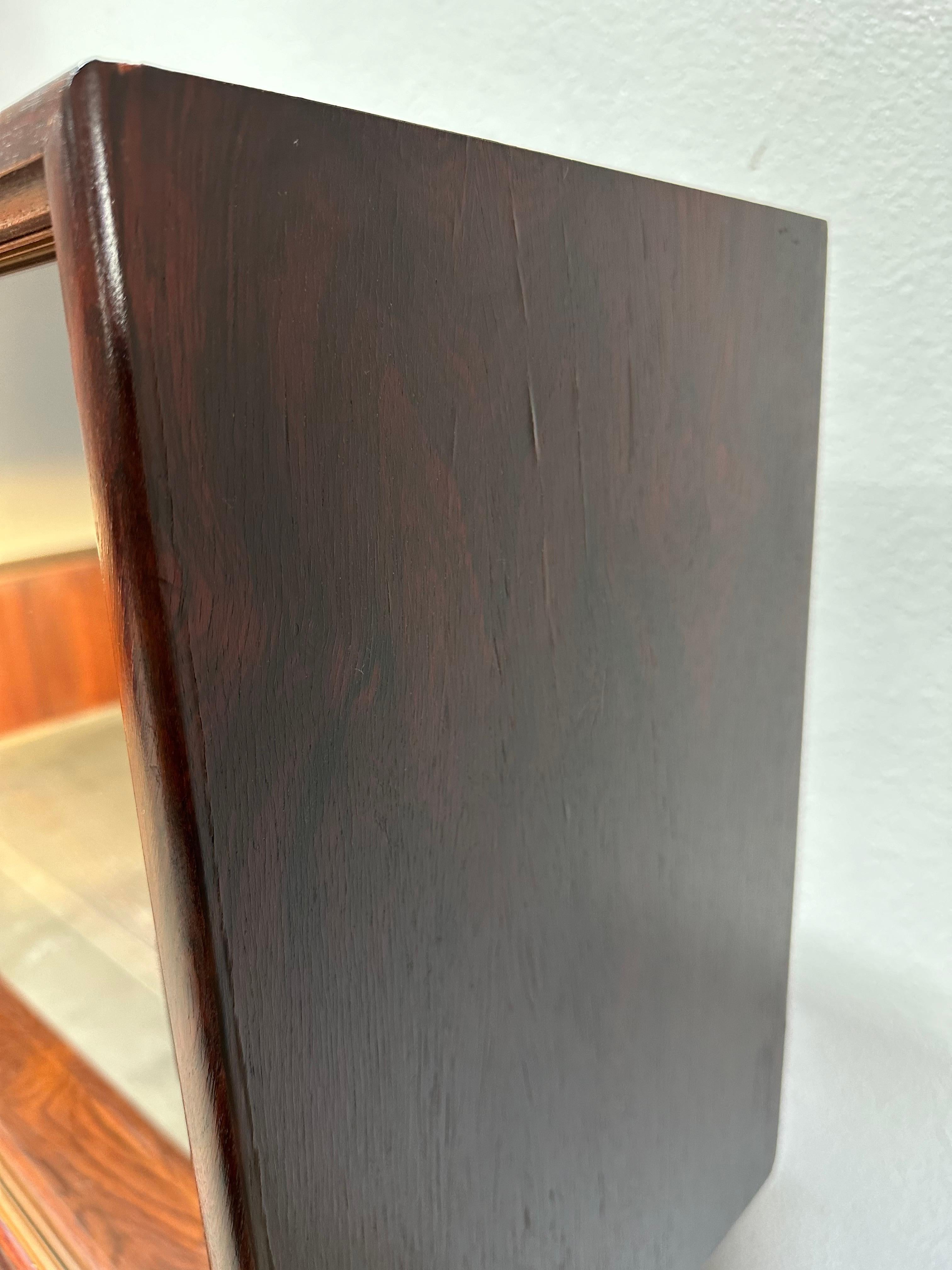 1960s Mid Century Danish Rosewood Hutch Credenza, Two Piece 8